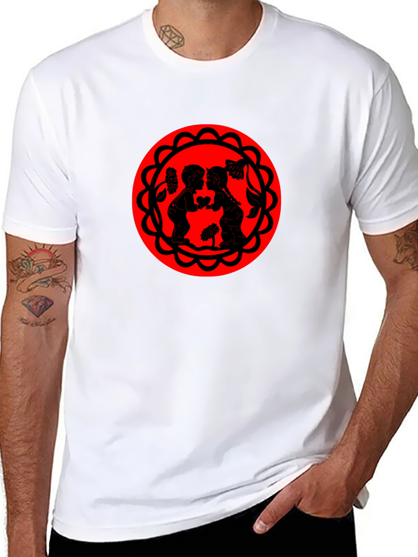 Kissing Silhouette Graphic Tee
