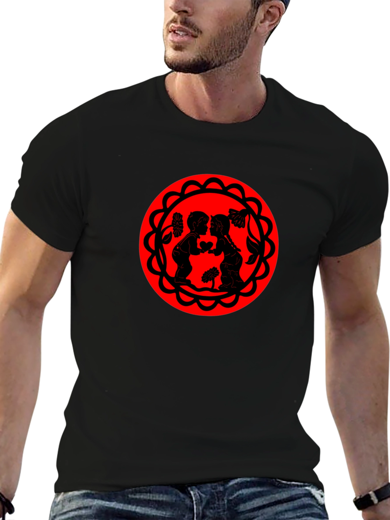 Kissing Silhouette Graphic Tee