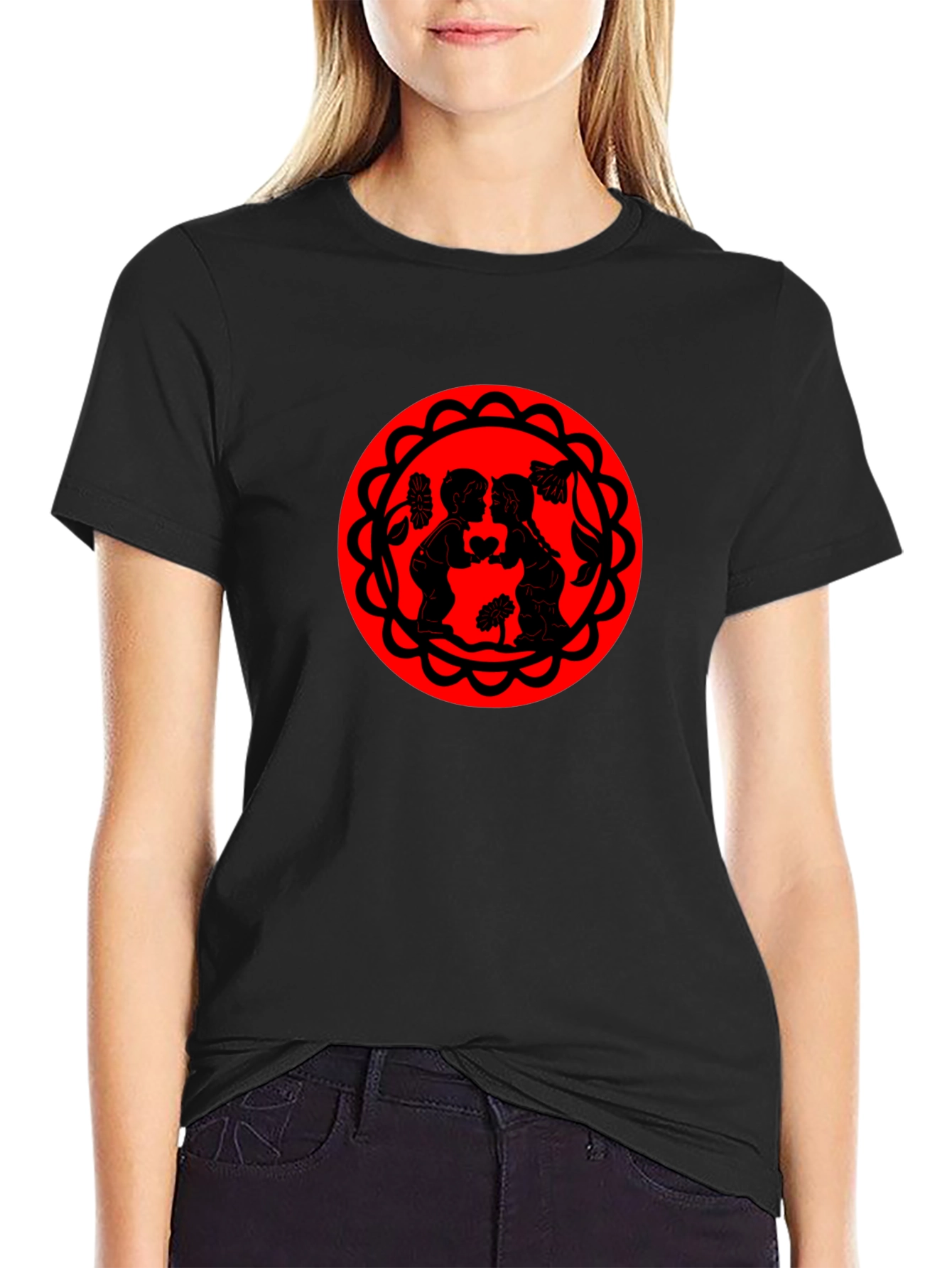 Kissing Silhouette Graphic Tee