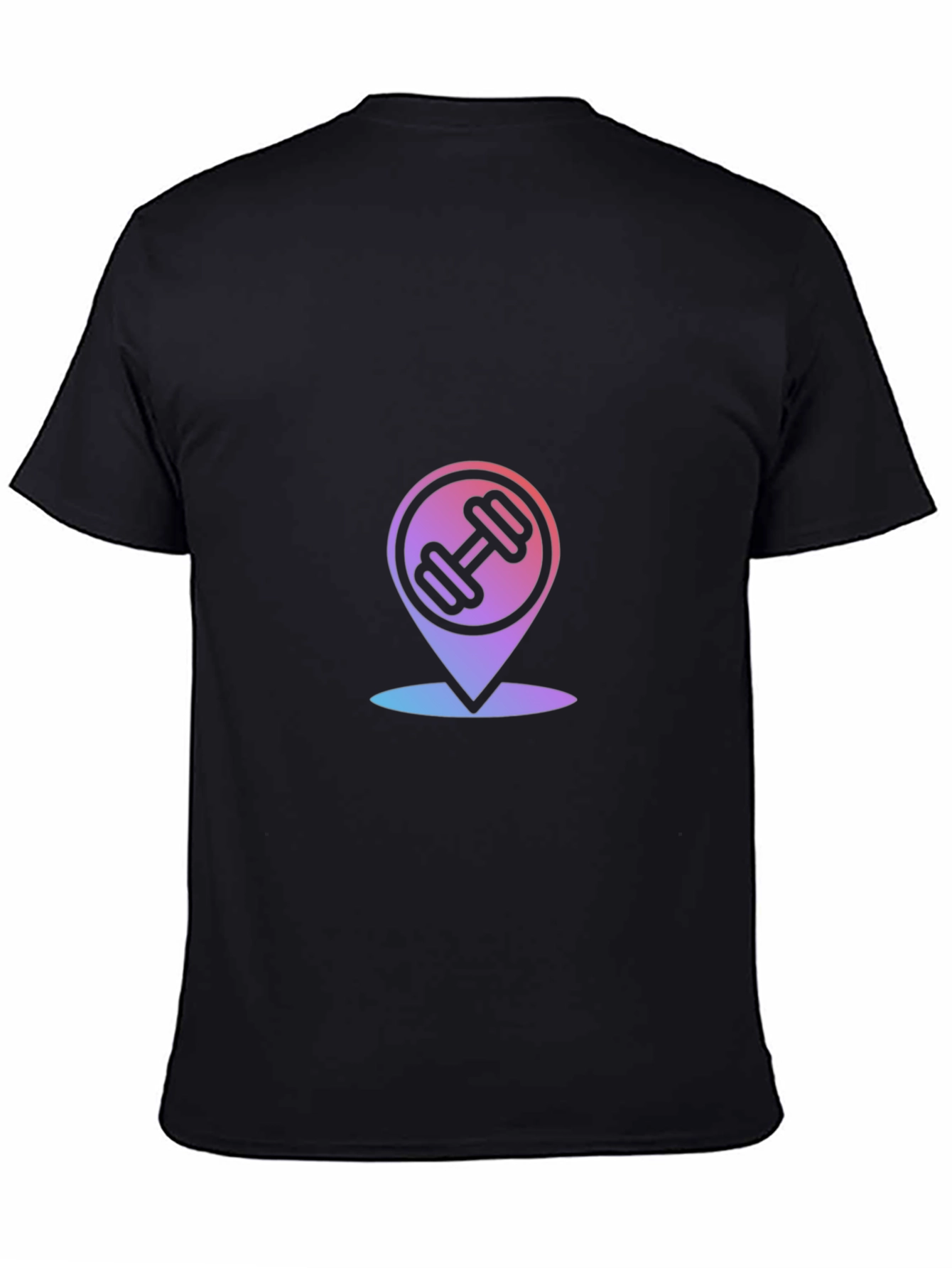 Fitness Location Mens Black Graphic Tee