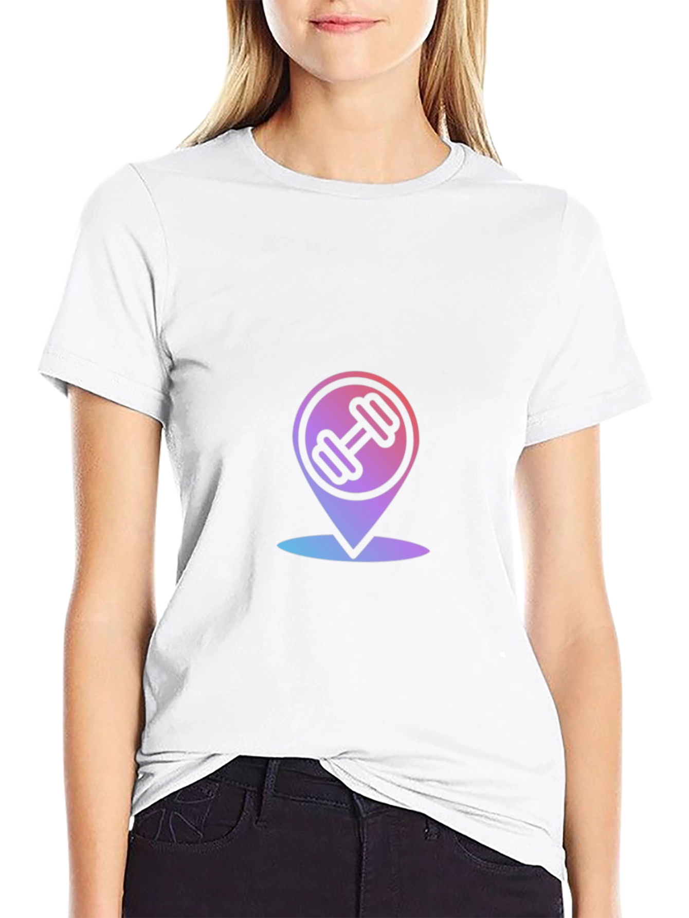 Fitness Location Mens Black Graphic Tee