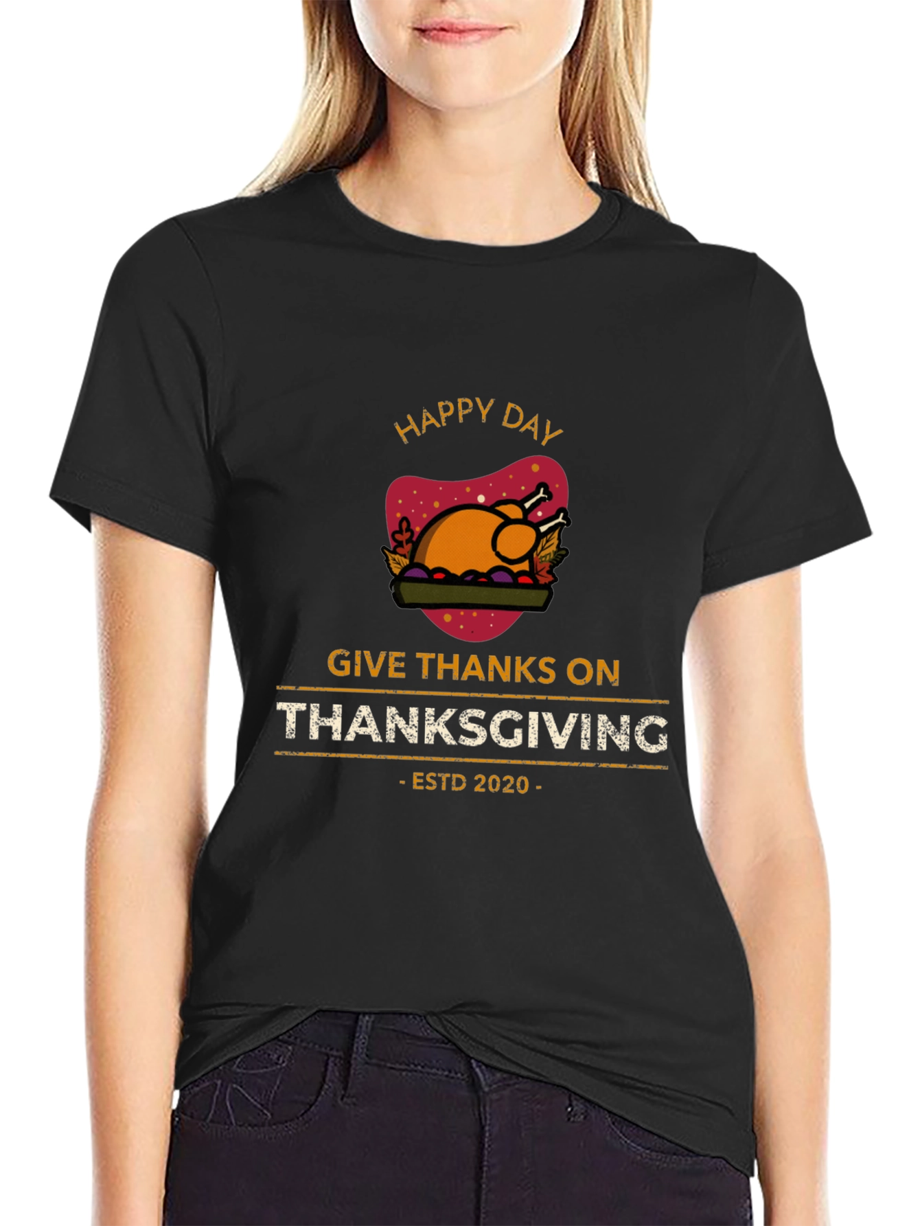 Happy Thanksgiving Day T-Shirt - ESTD 2020