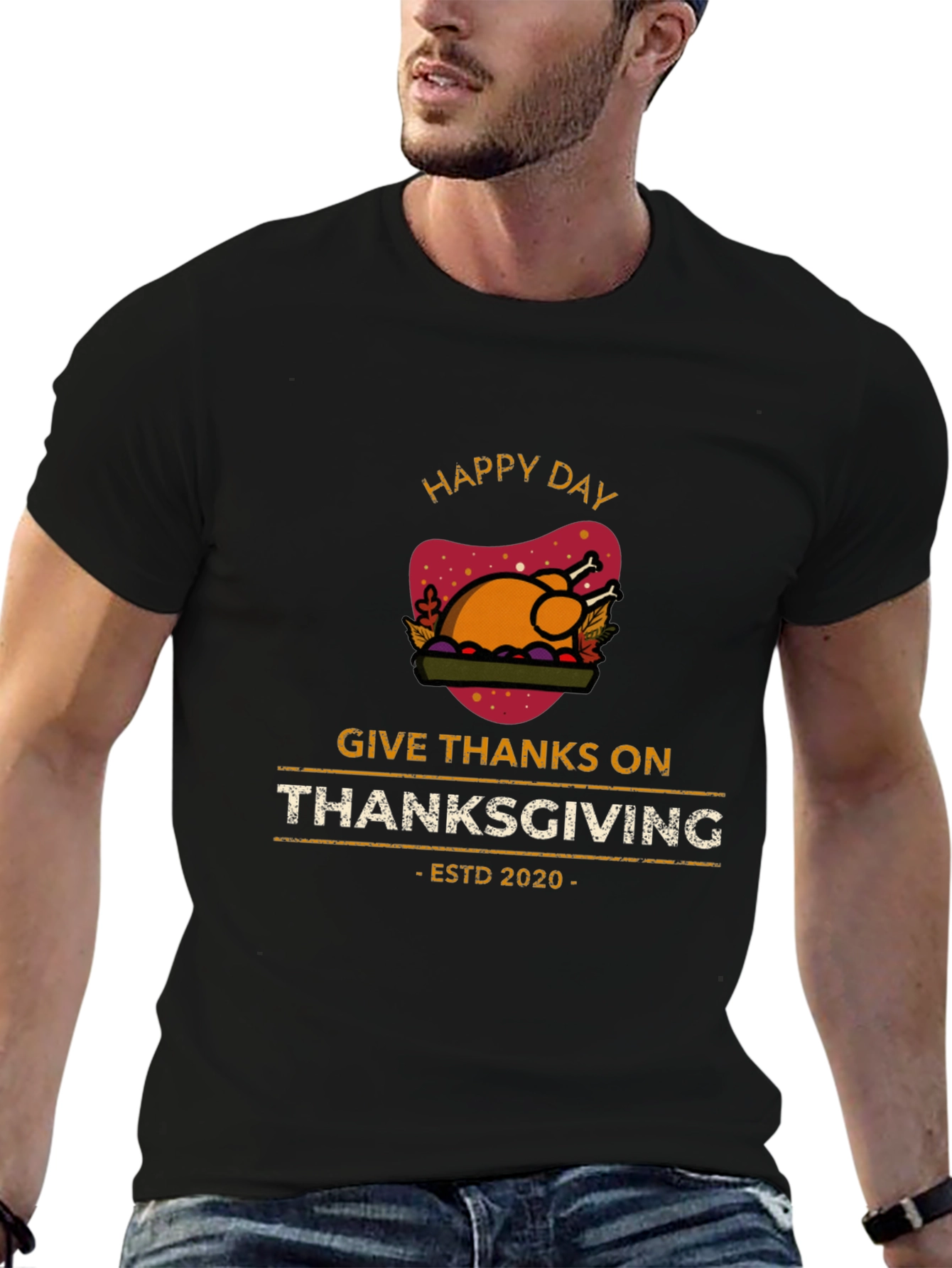 Happy Thanksgiving Day T-Shirt - ESTD 2020