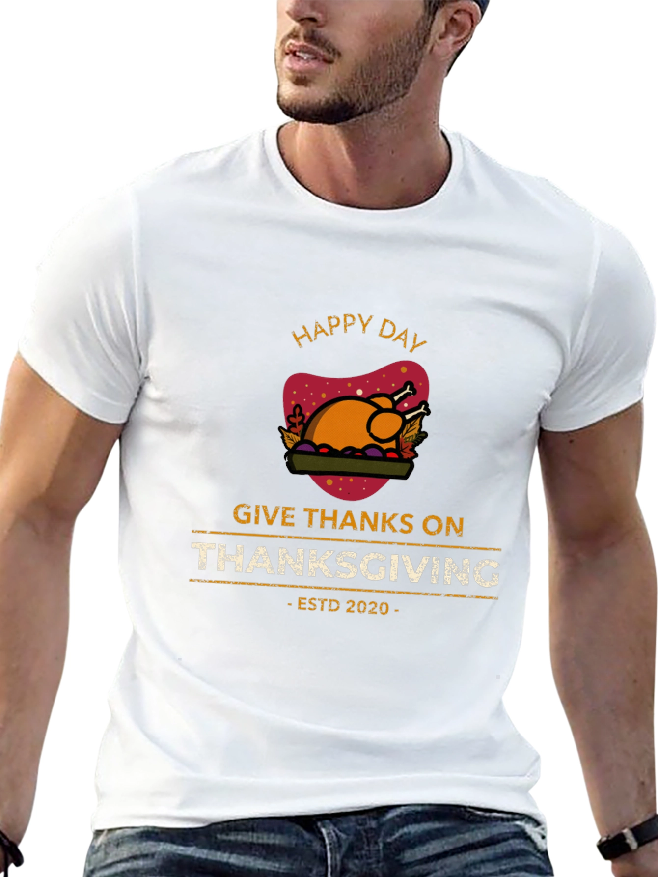 Happy Thanksgiving Day T-Shirt - ESTD 2020