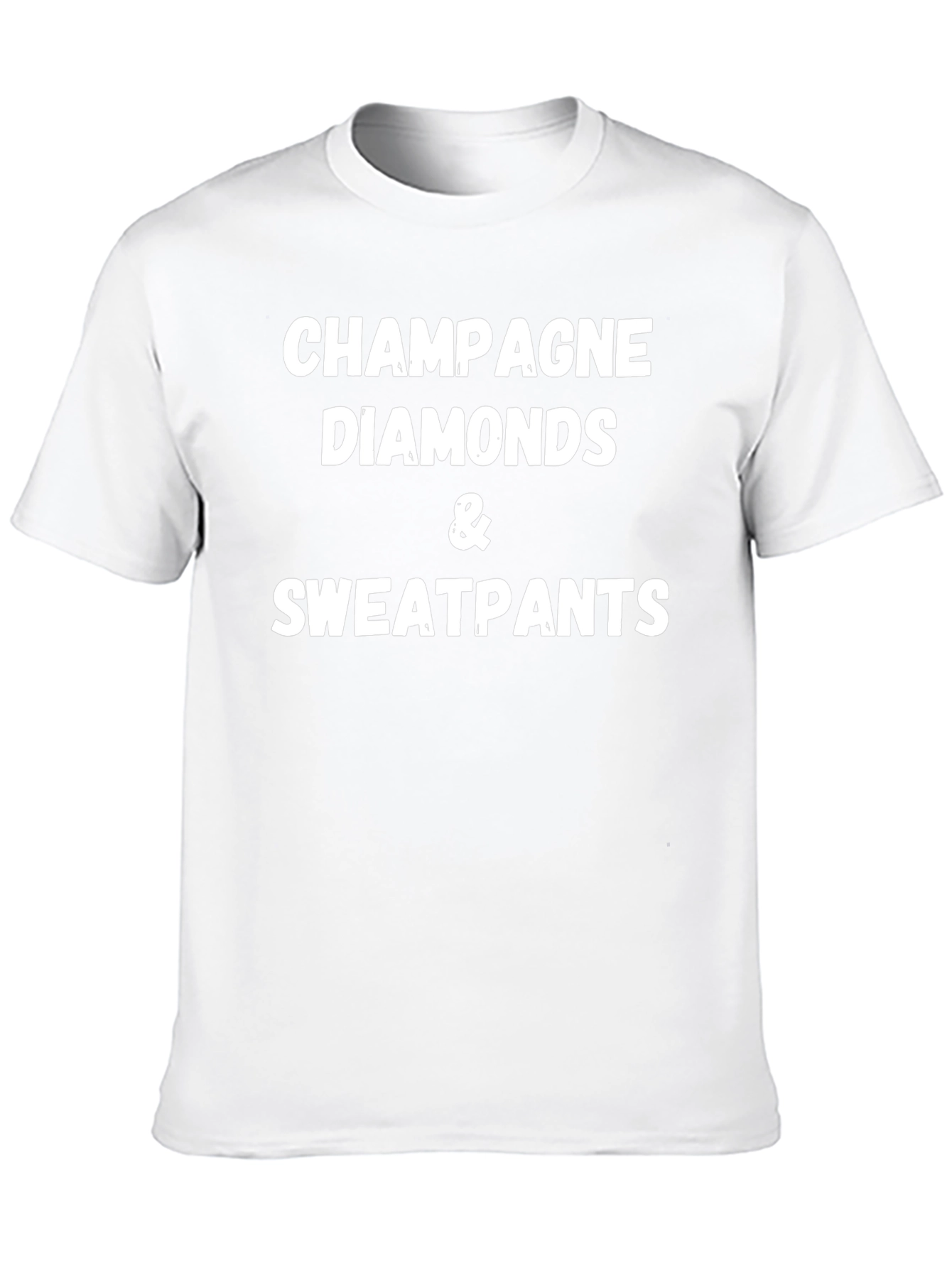 Champagne Diamonds Sweatpants Mens Black T-Shirt