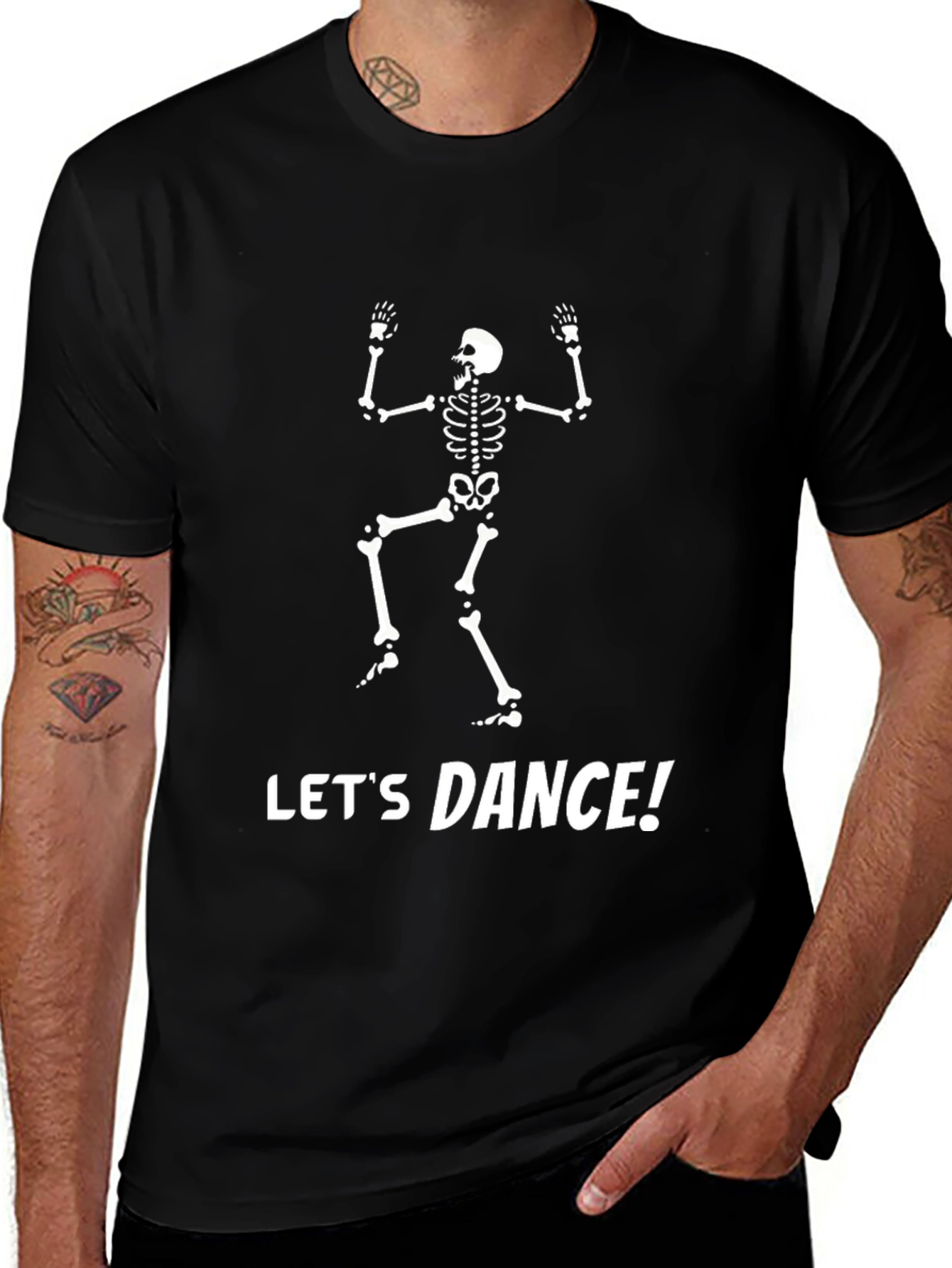 Skeleton Dance T-Shirt - Black Graphic Tee