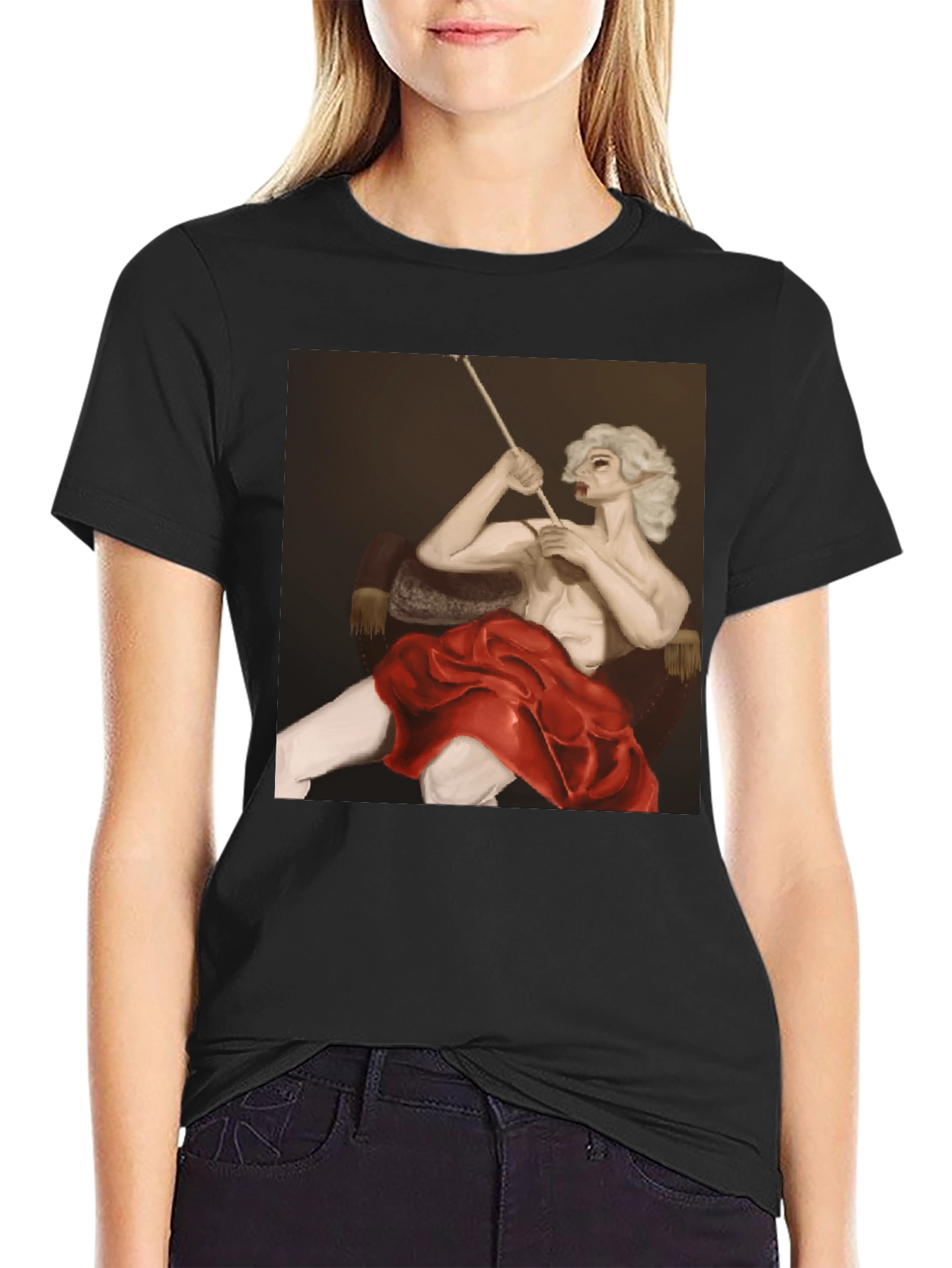 Smoking Portrait Graphic Tee - Unique Fashion