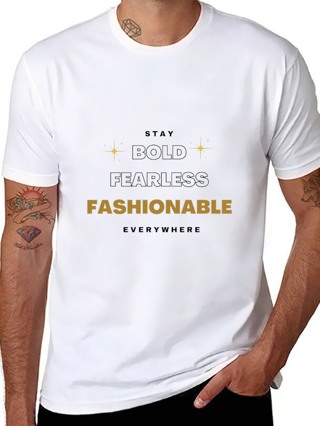 Bold Fashionable Black T-Shirt