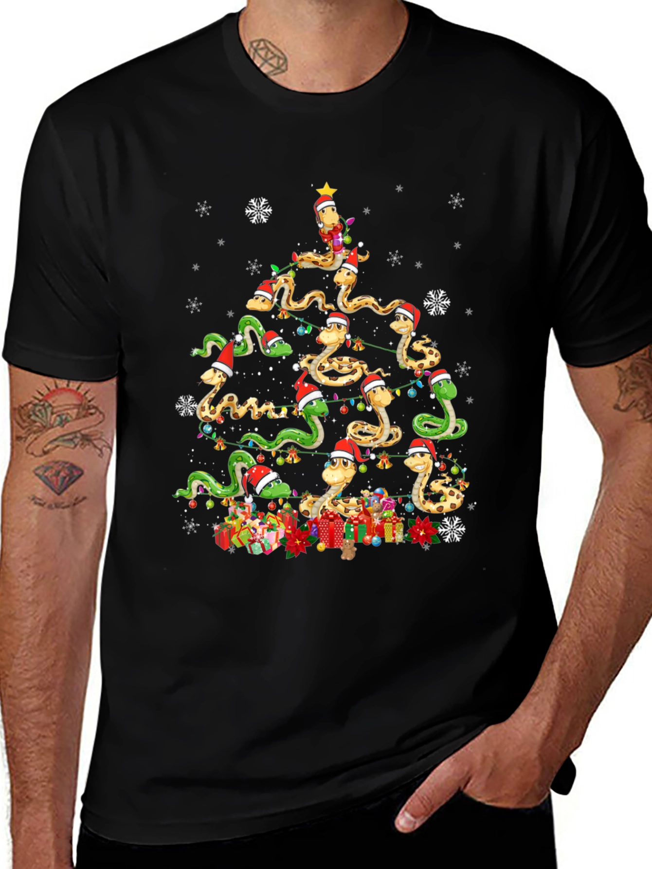 Snakes Christmas Tree T-Shirt