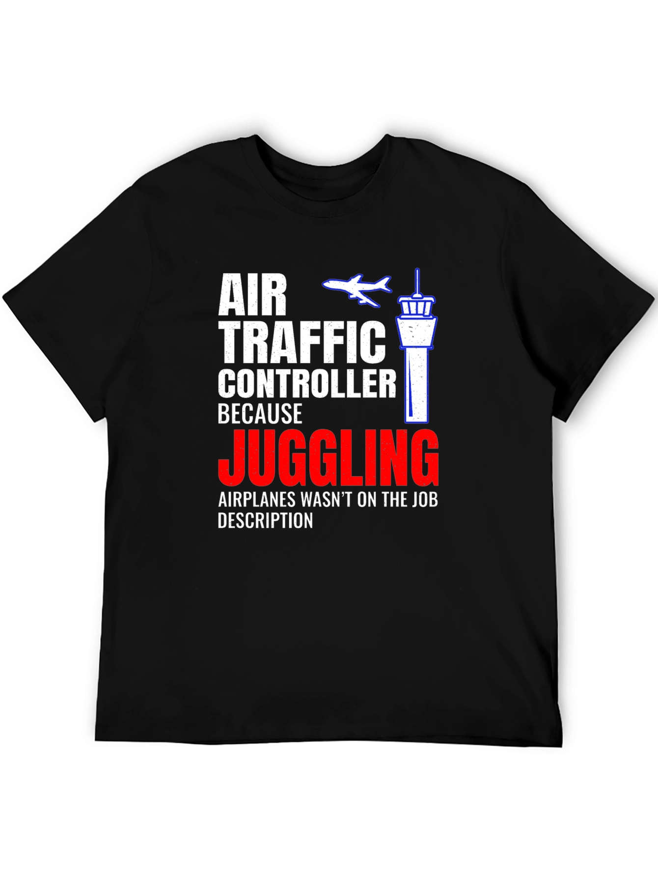 Air Traffic Controller Juggling Airplane Graphic T-Shirt