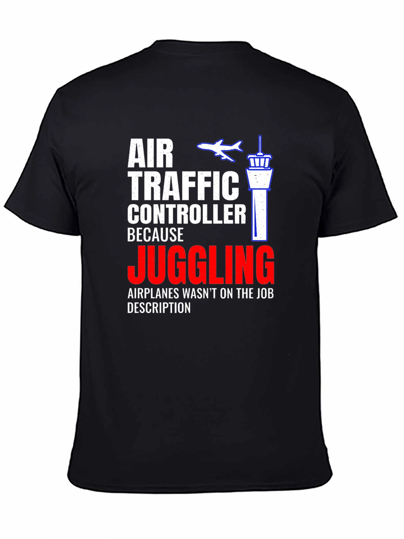 Air Traffic Controller Juggling Airplane Graphic T-Shirt