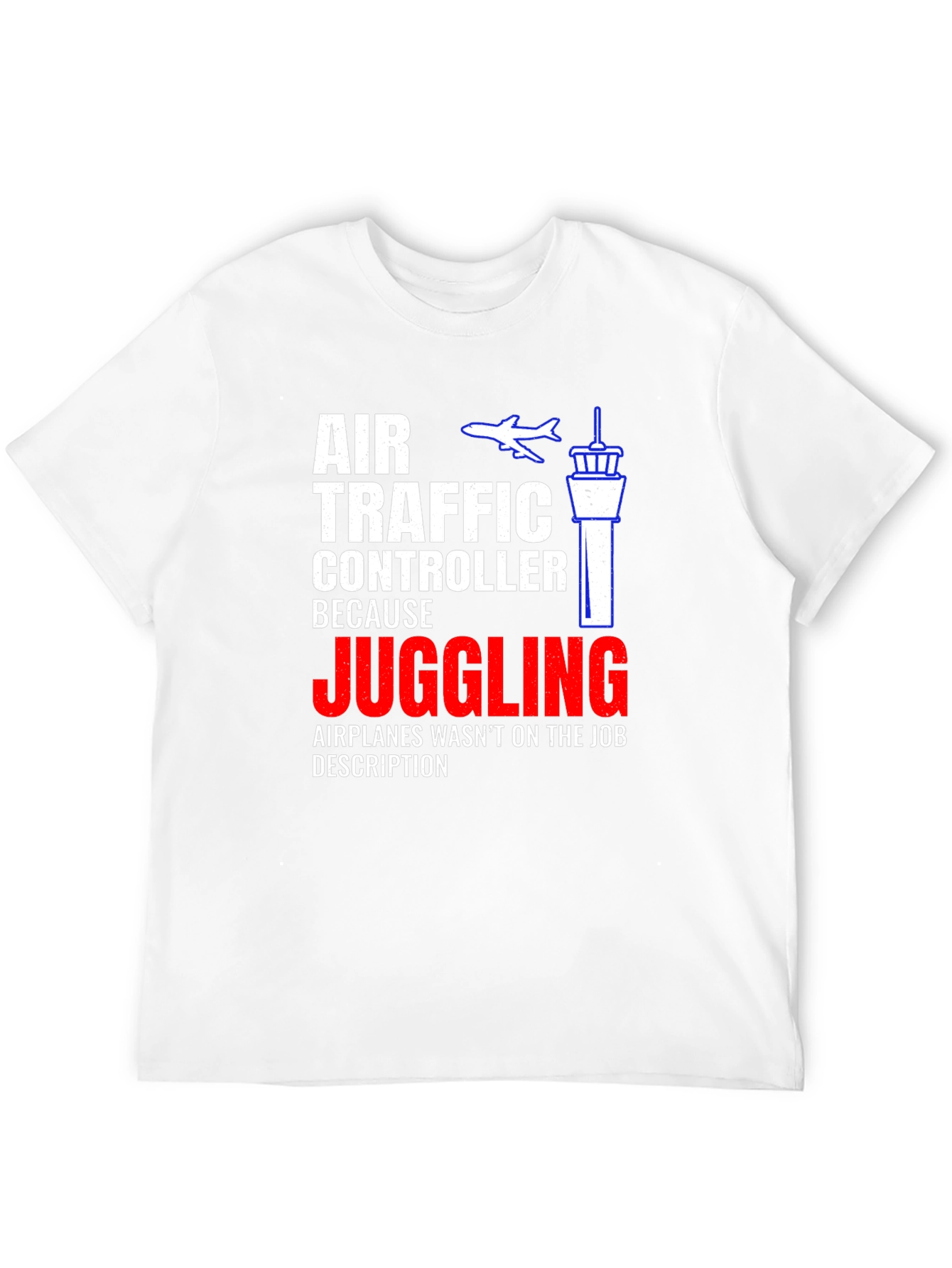 Air Traffic Controller Juggling Airplane Graphic T-Shirt