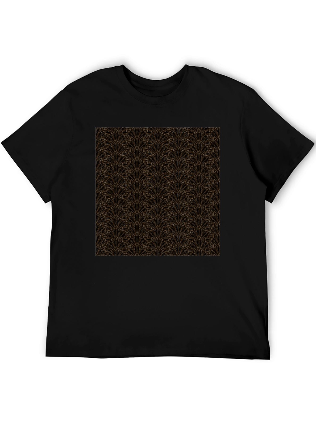 Patterned Crew Neck T-Shirt - Stylish Casual Wear
