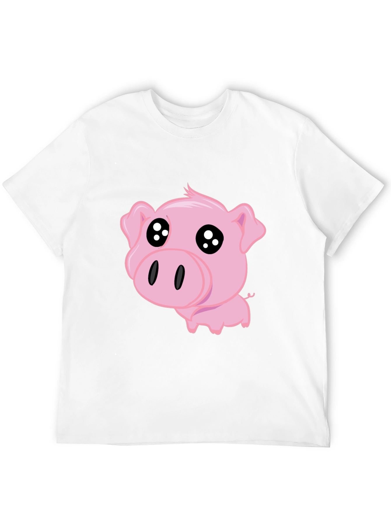 Cute Pig Graphic Tee - Black T-Shirt