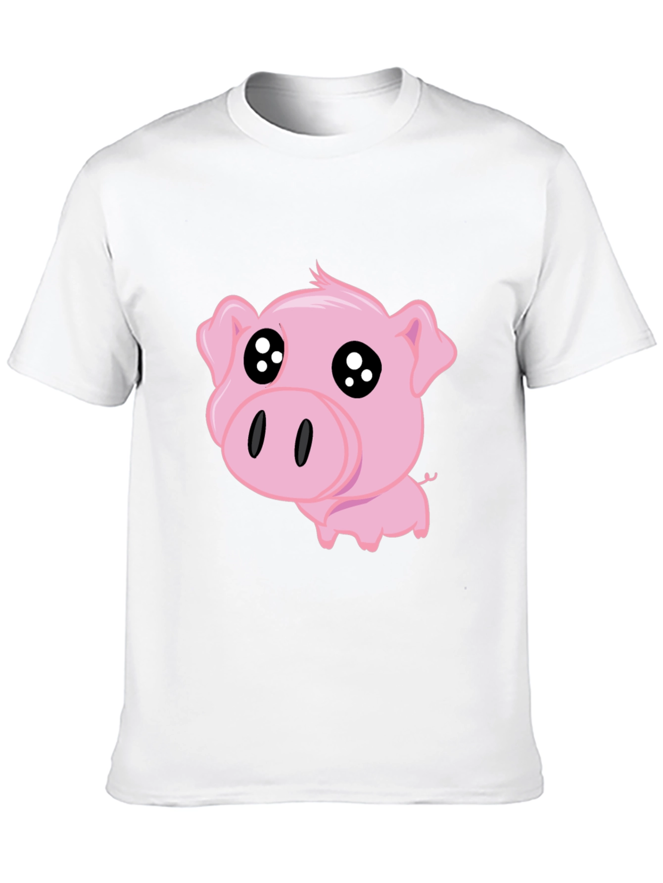 Cute Pig Graphic Tee - Black T-Shirt