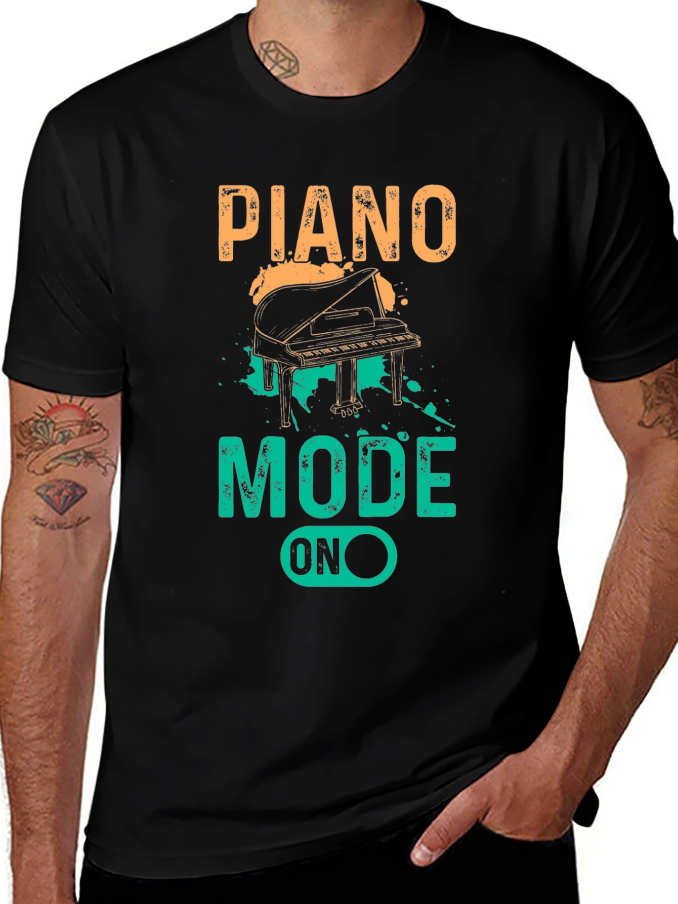 Piano Mode On Graphic T-Shirt