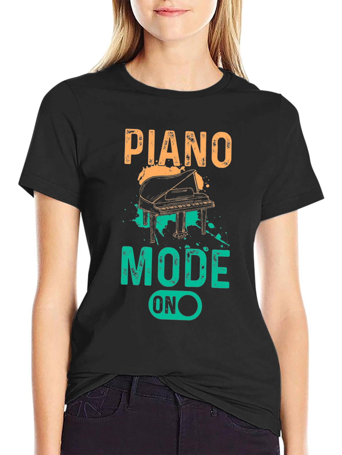 Piano Mode On Graphic T-Shirt