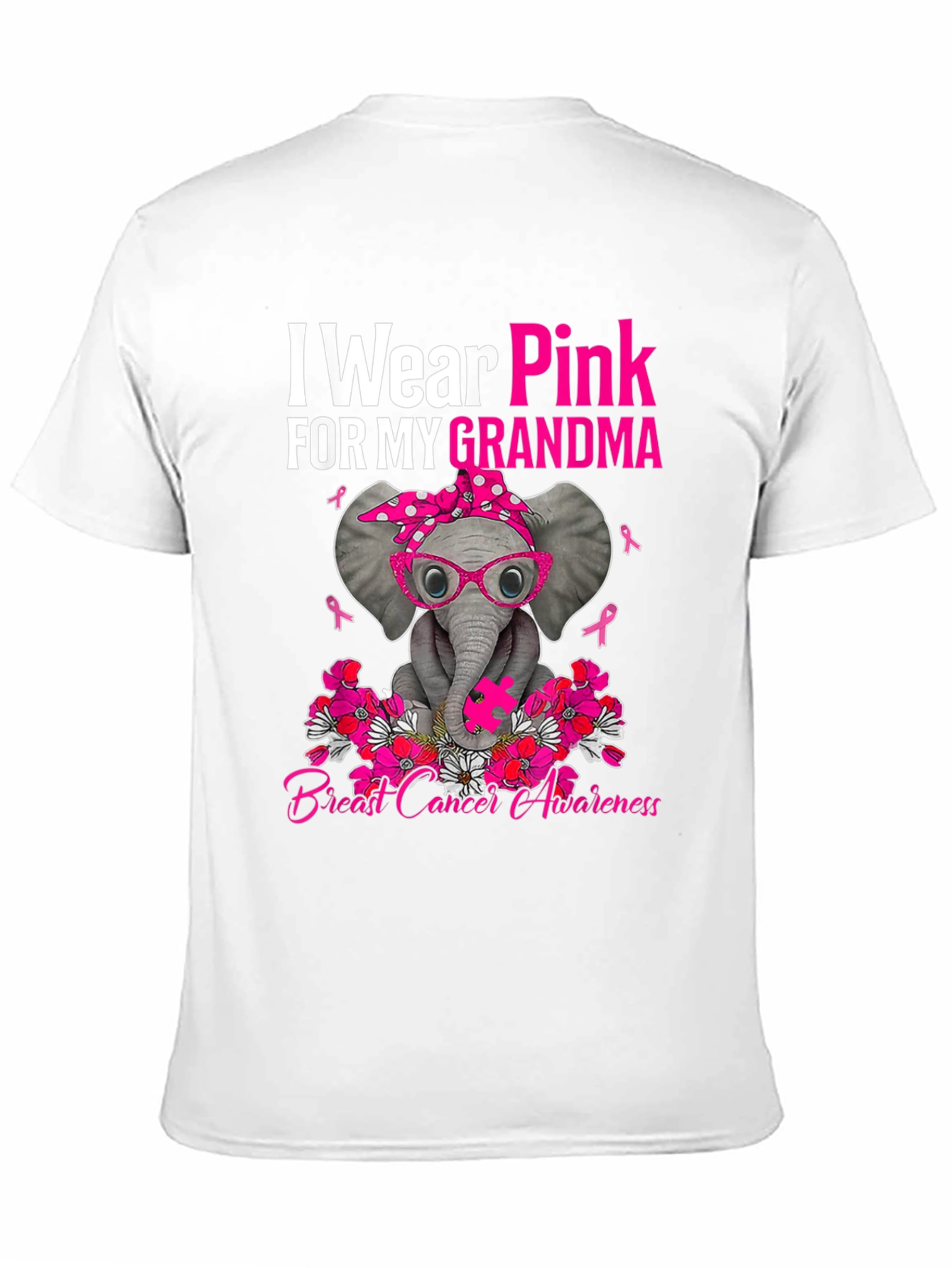 Pink Elephant Breast Cancer Awareness T-Shirt