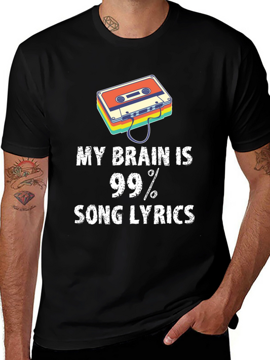My Brain is 99% Song Lyrics T-Shirt