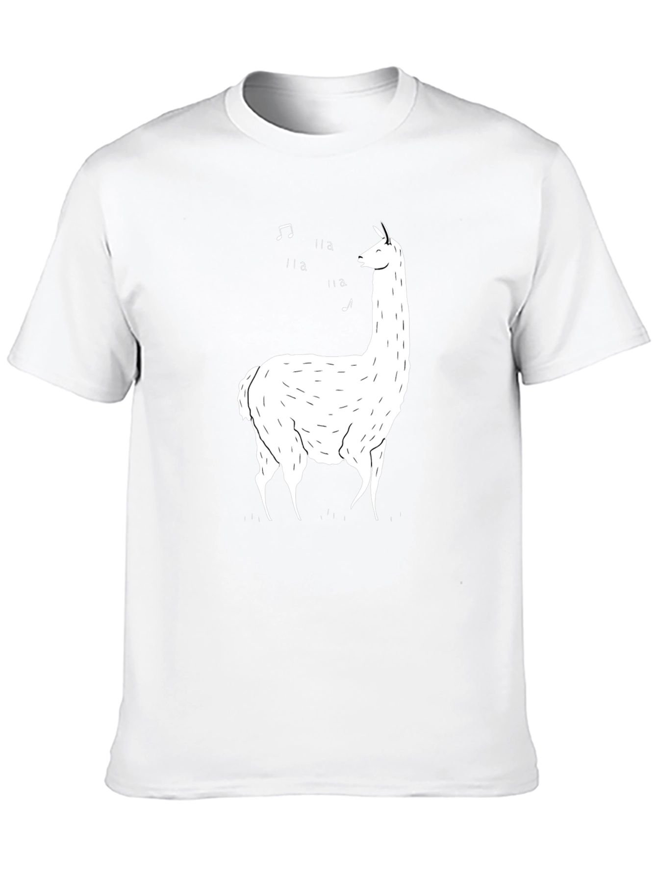 Singing Llama Black T-Shirt