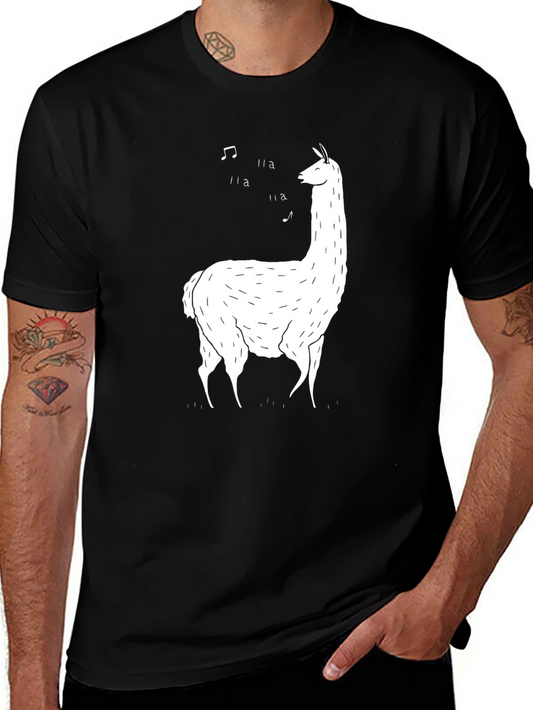 Singing Llama Black T-Shirt