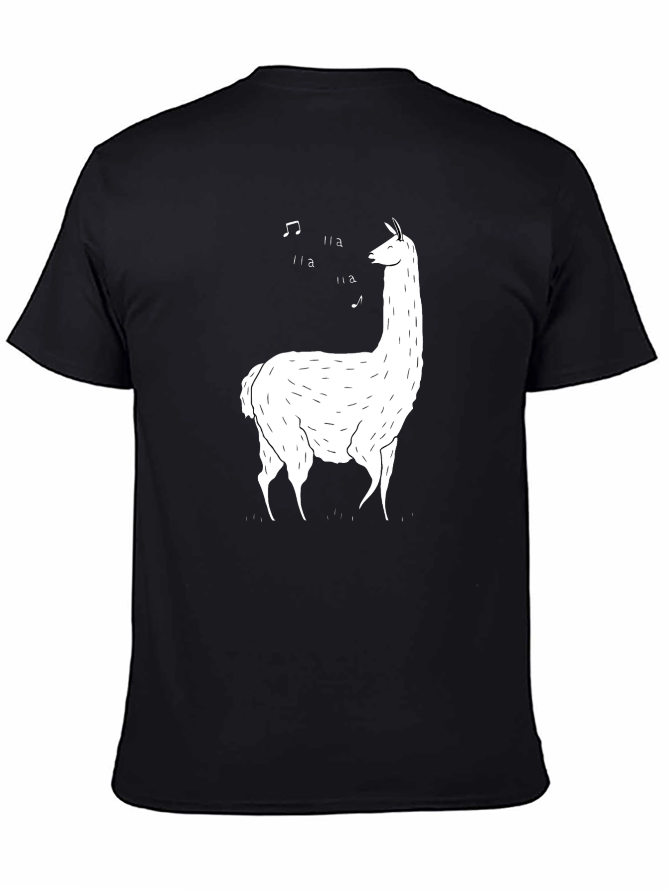 Singing Llama Black T-Shirt