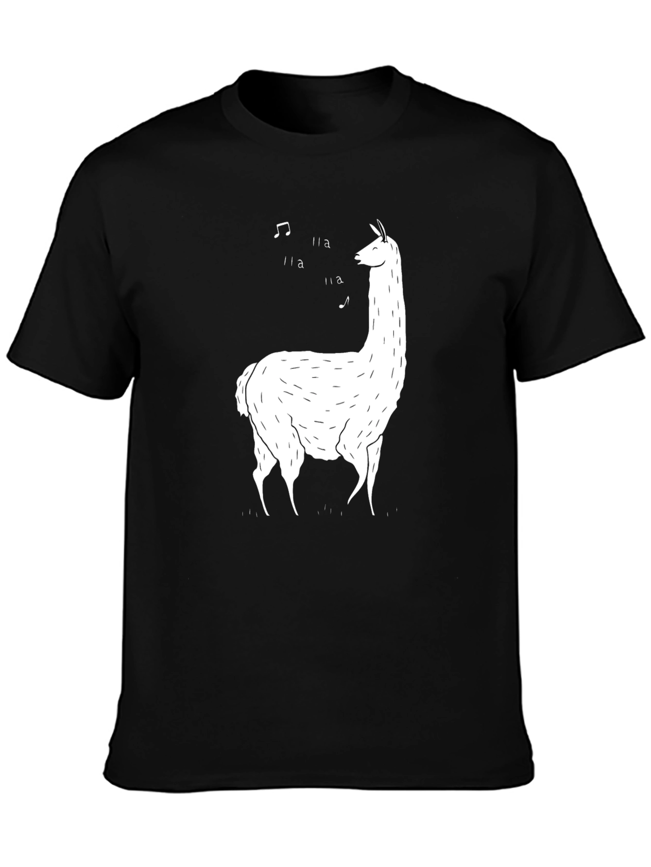 Singing Llama Black T-Shirt