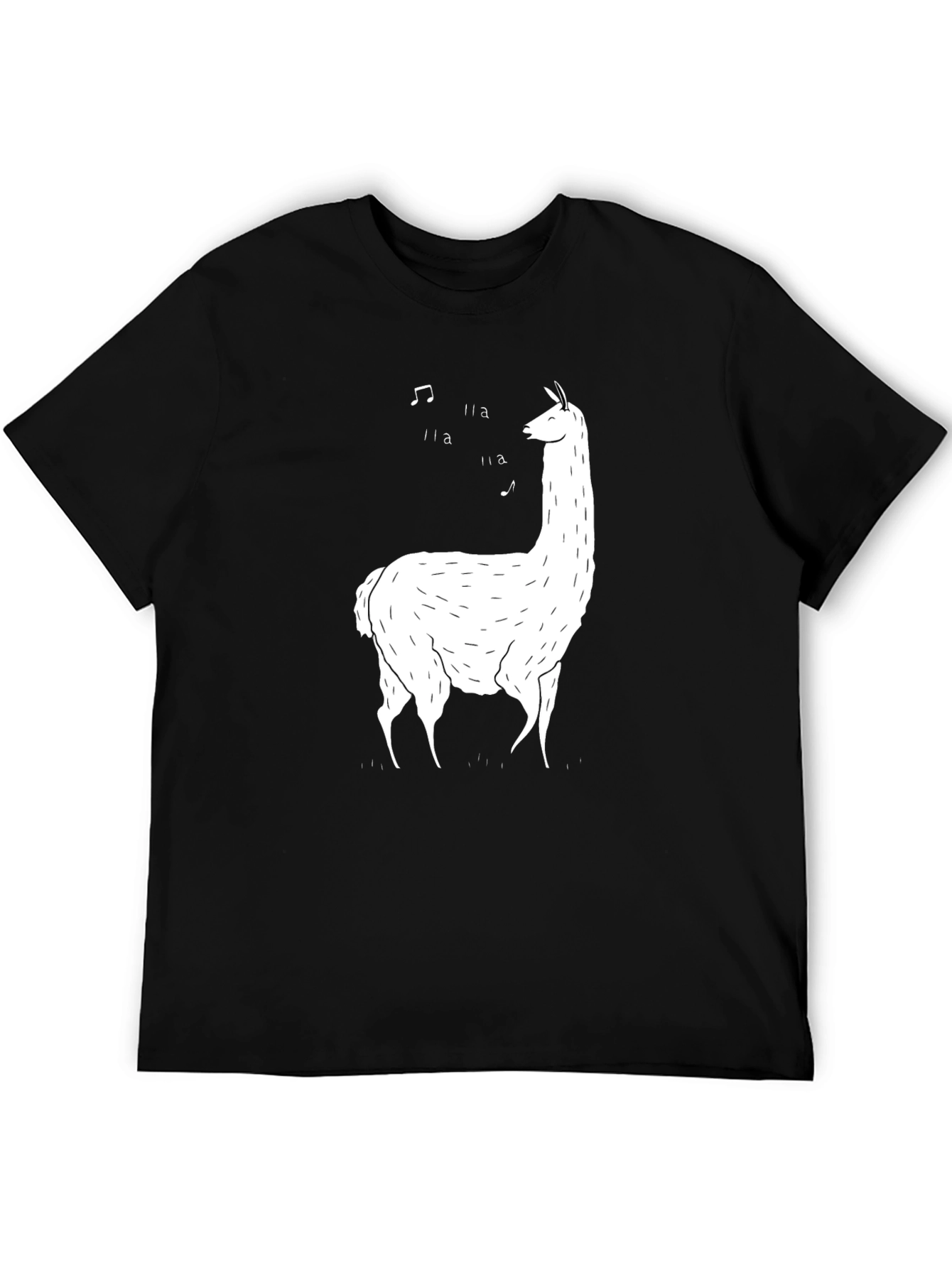 Singing Llama Black T-Shirt
