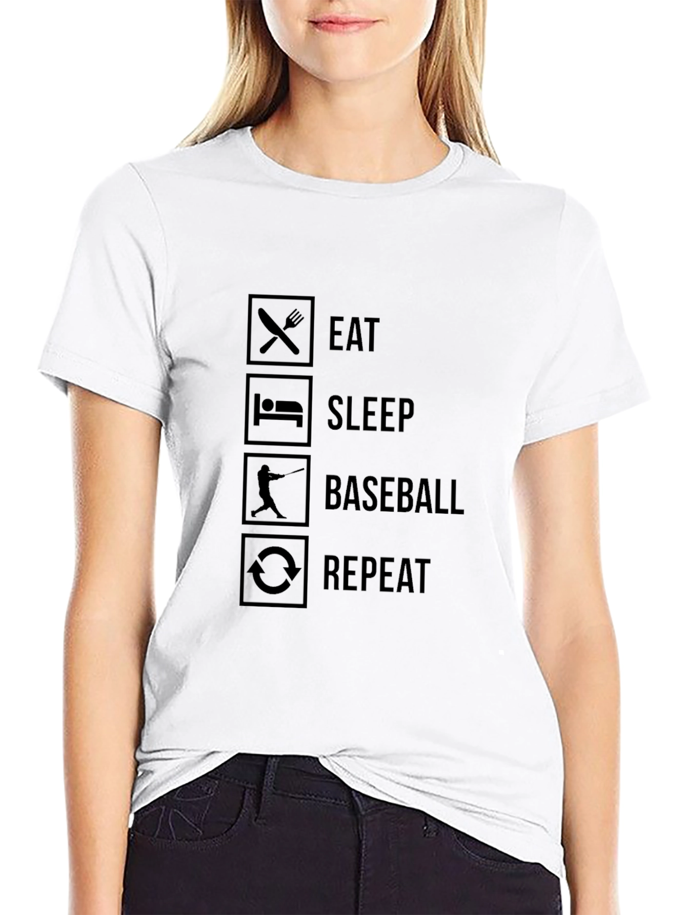 Eat Sleep Baseball Repeat - Graphic T-Shirt