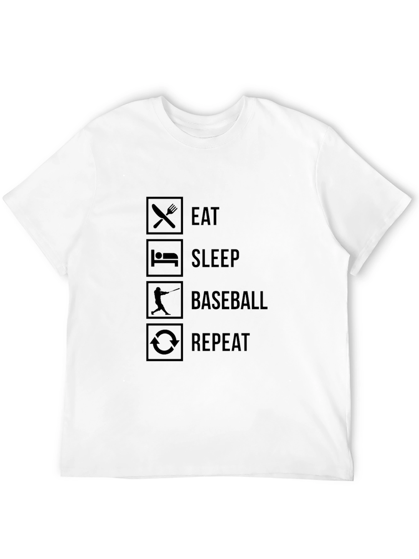 Eat Sleep Baseball Repeat - Graphic T-Shirt