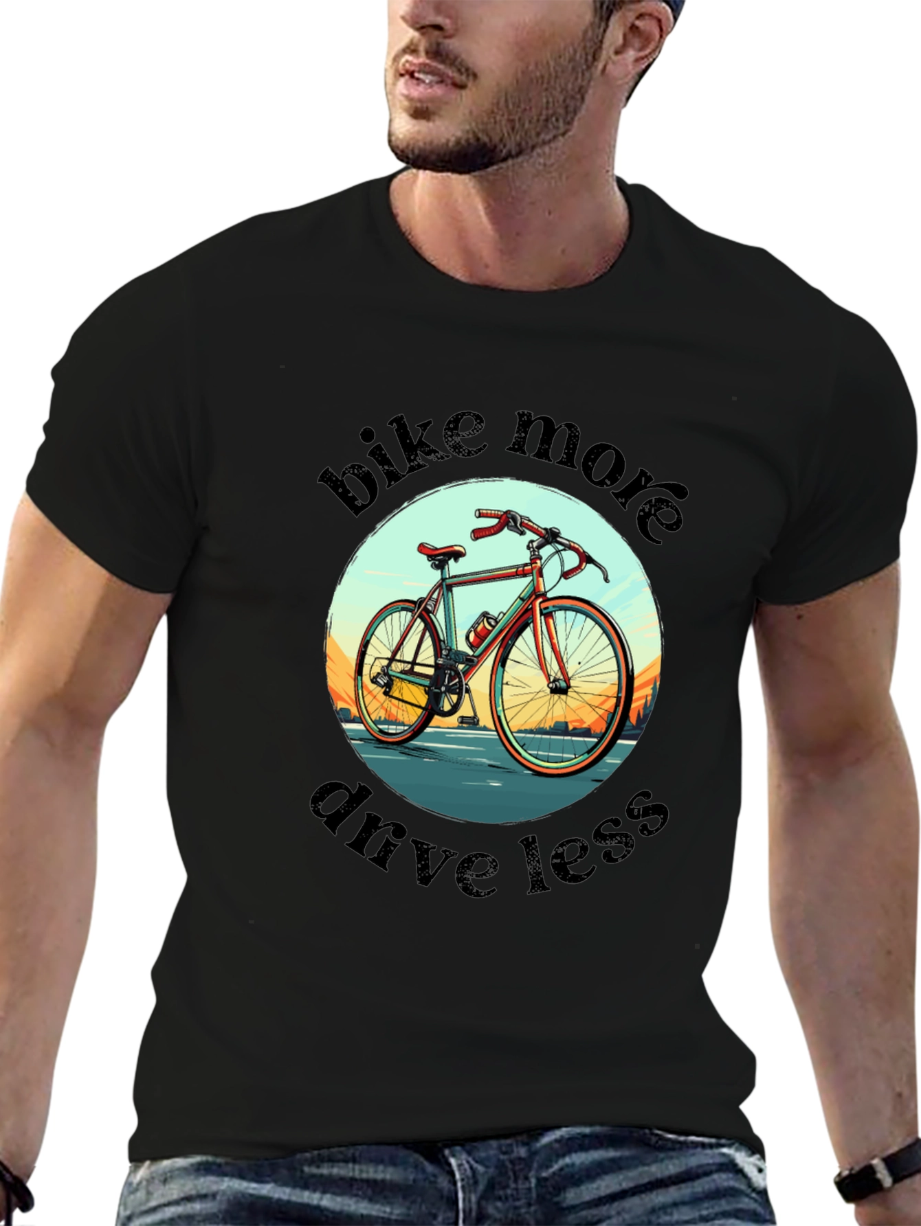 Bike More Drive Less Graphic Tee