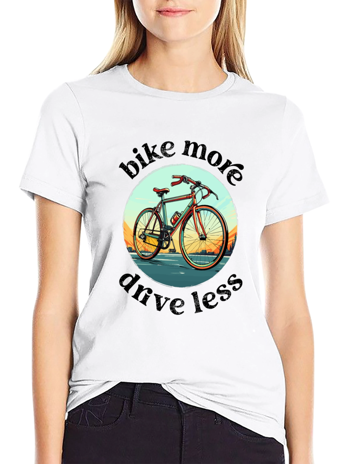 Bike More Drive Less Graphic Tee