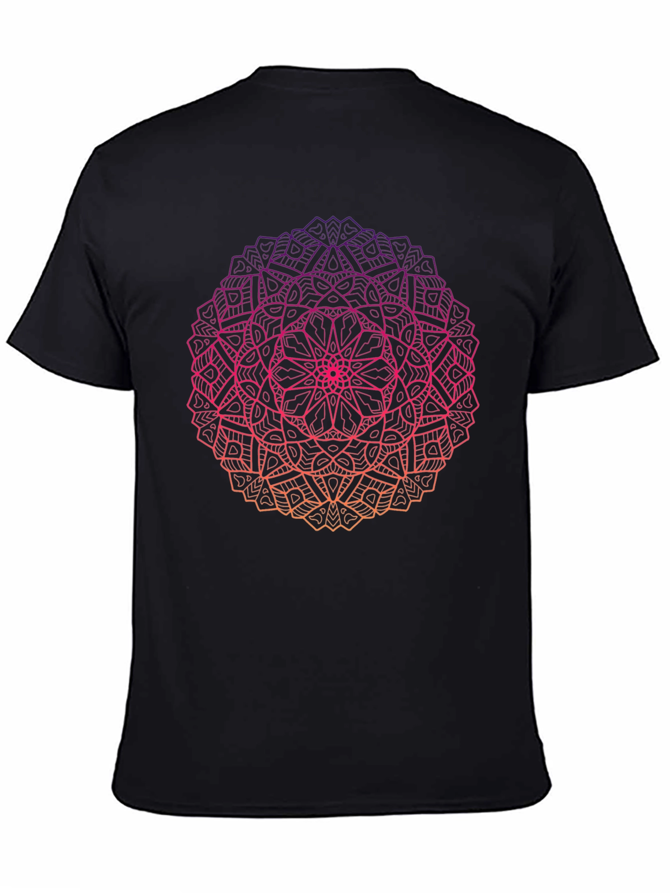 Ombre Mandala Graphic Black T-Shirt