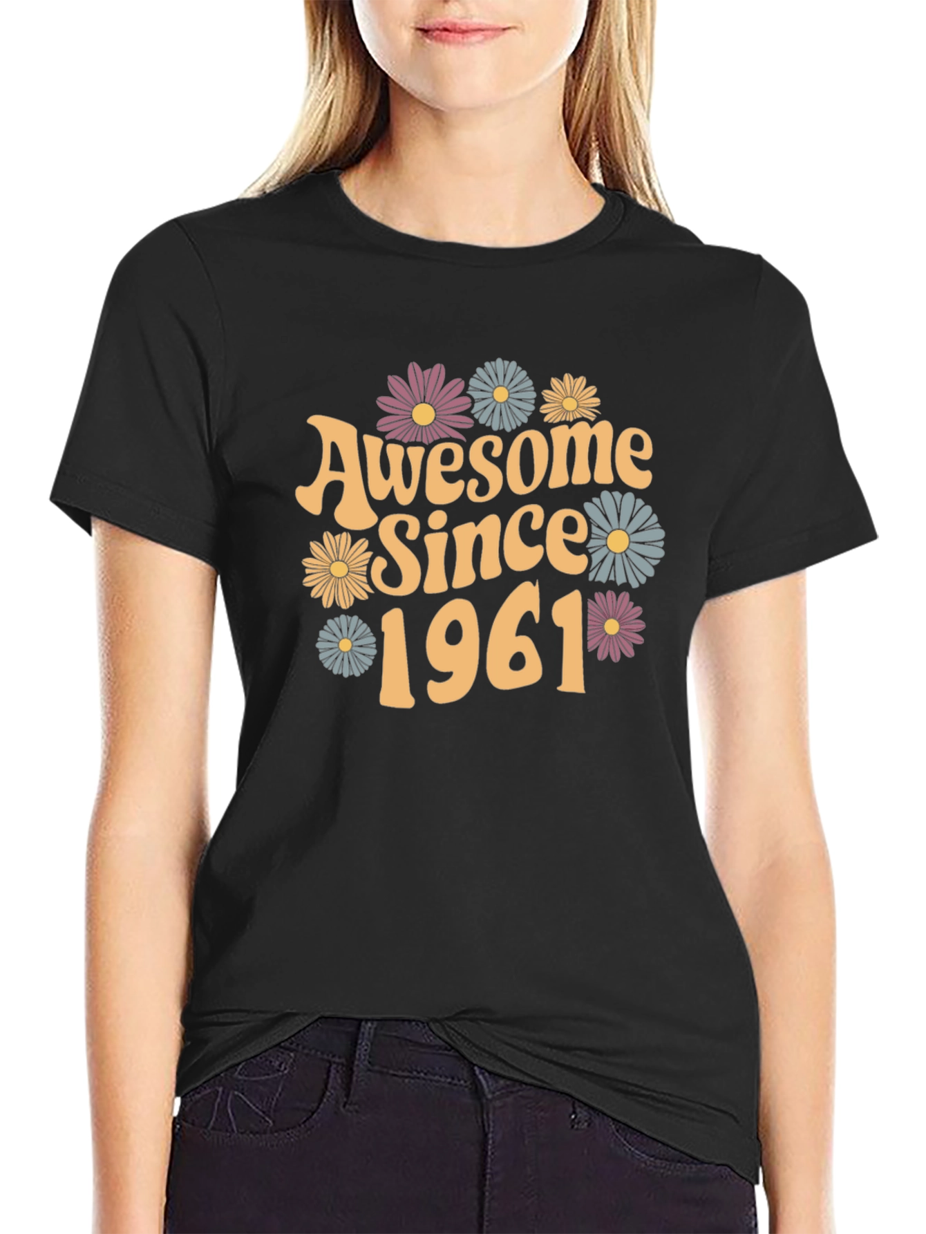 Awesome Since 1961 Black Graphic Tee