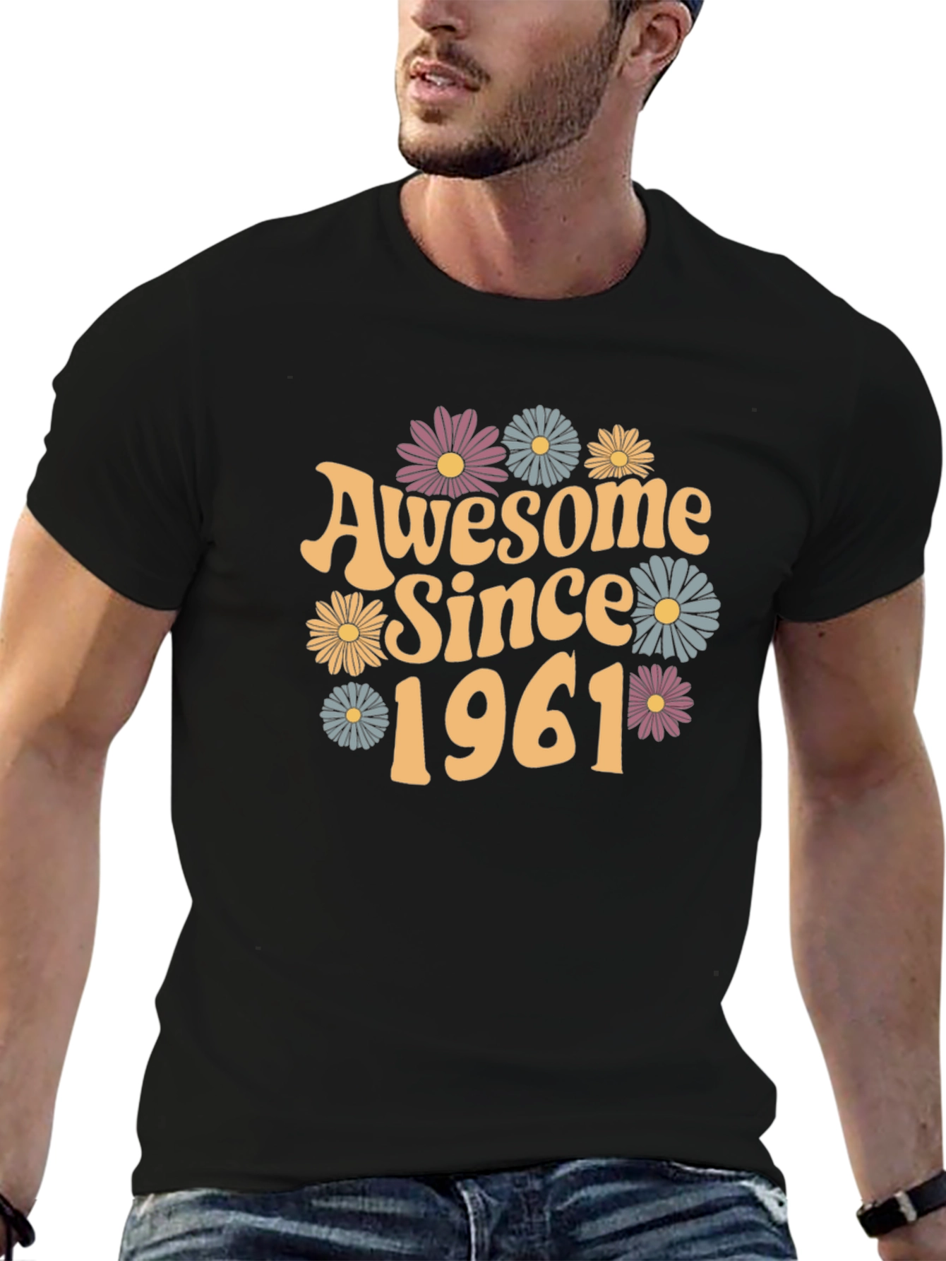 Awesome Since 1961 Black Graphic Tee