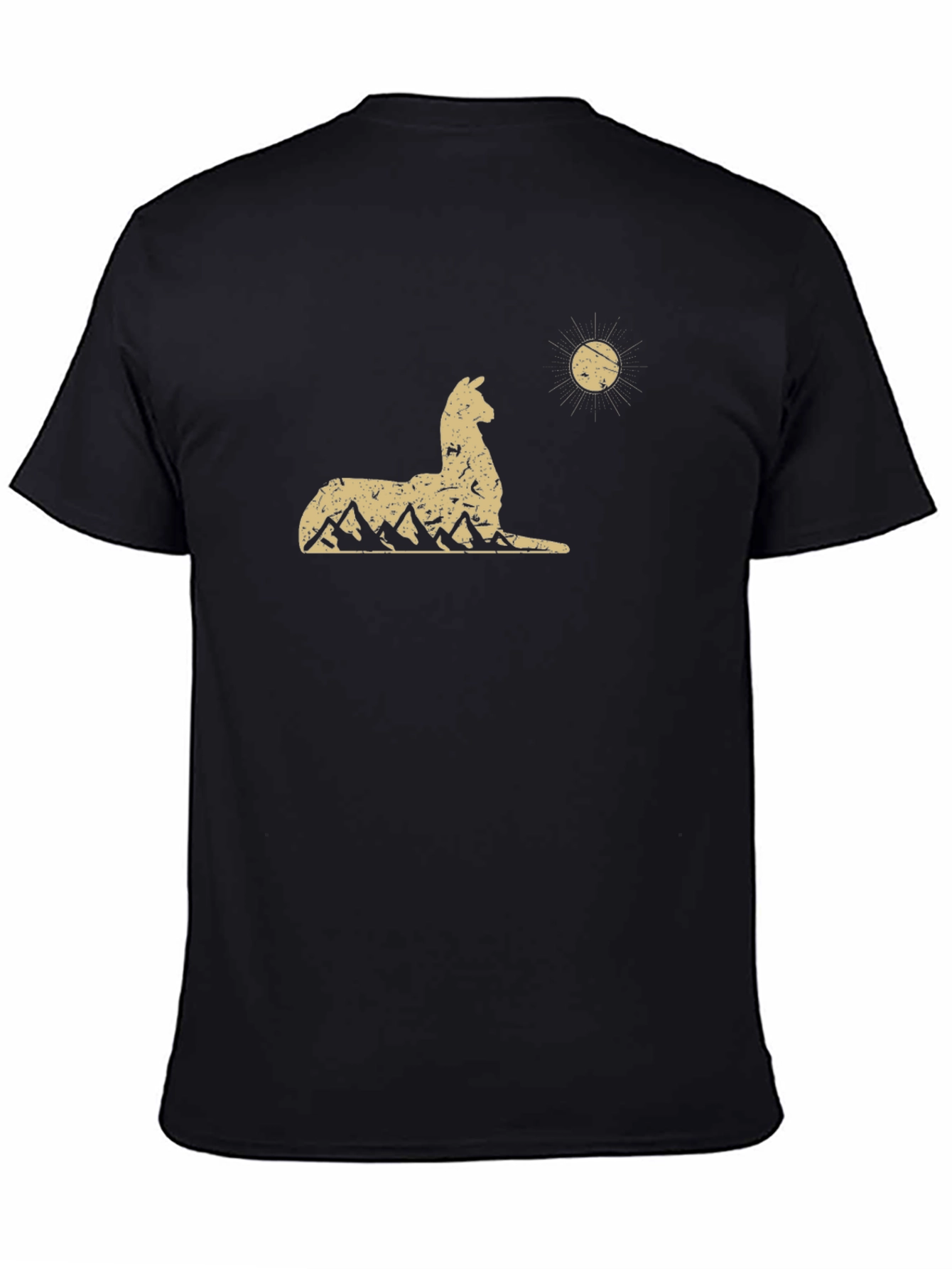 Llama Mountain Graphic Tee - Black