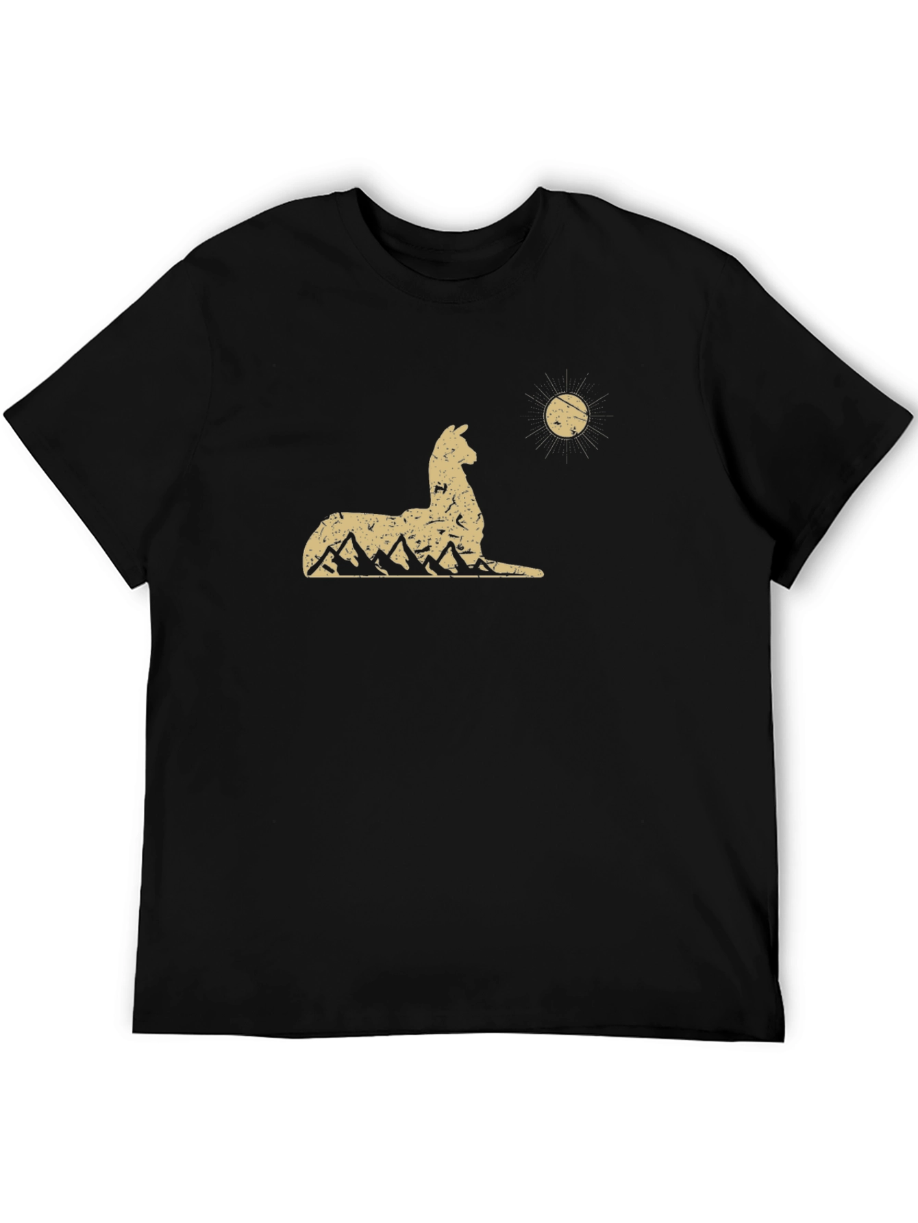 Llama Mountain Graphic Tee - Black