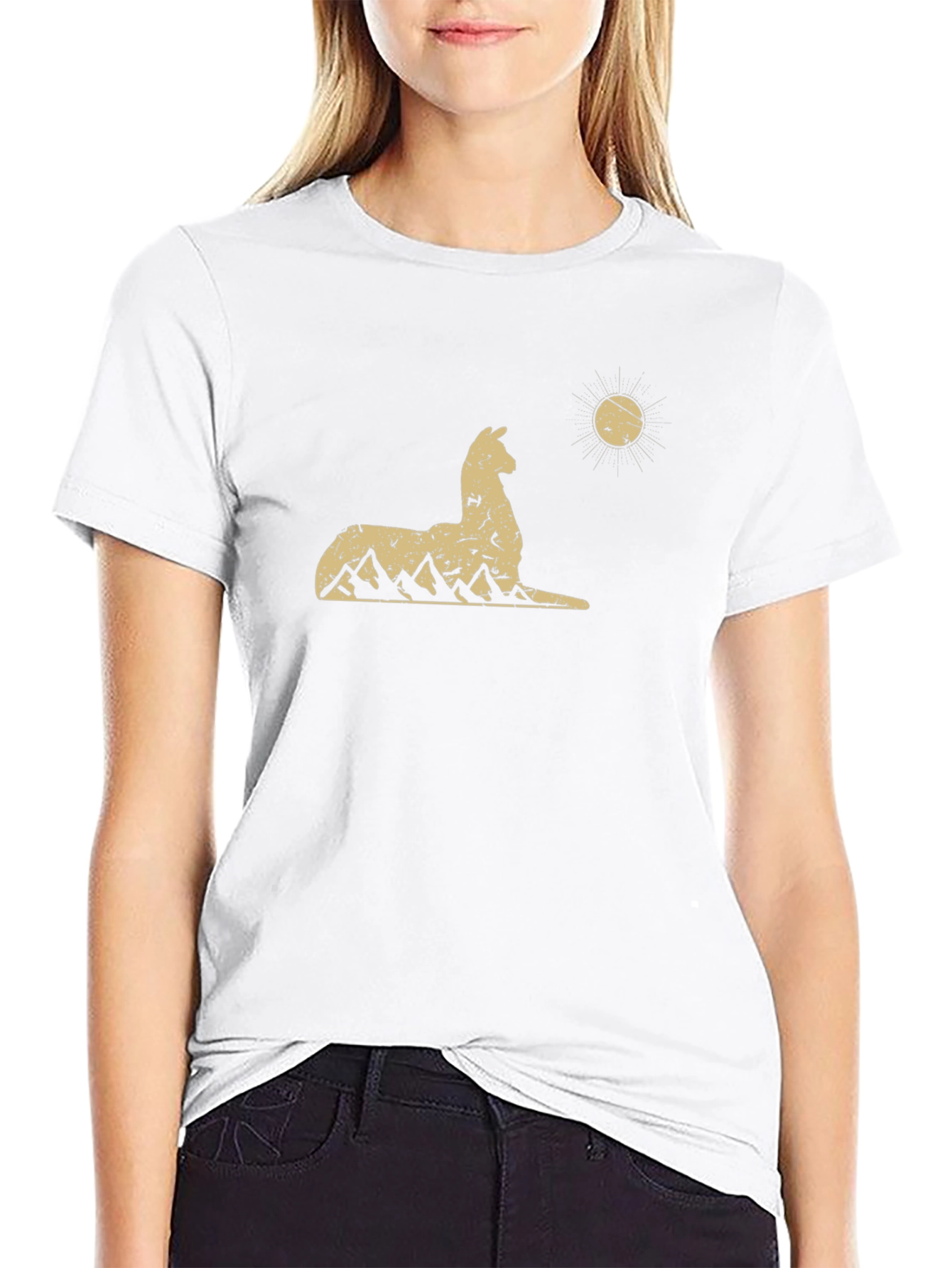 Llama Mountain Graphic Tee - Black