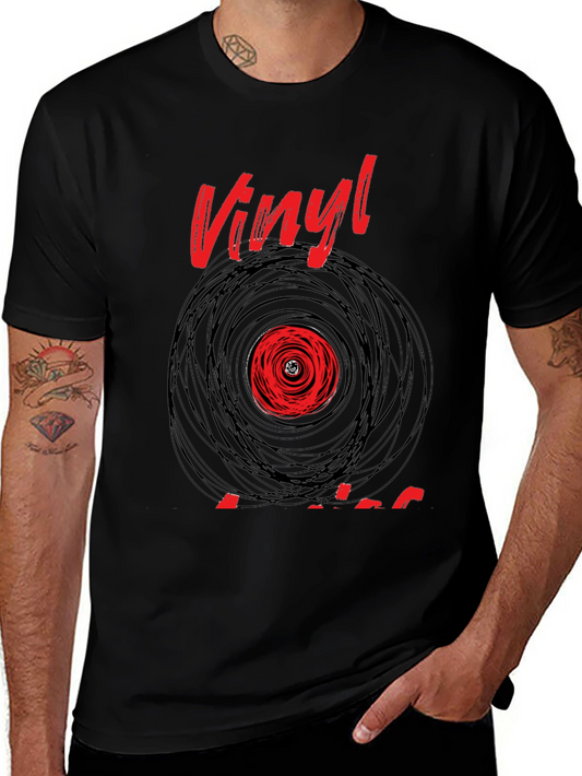 Vinyl Record Graphic Tee - Classic Music Lover T-Shirt