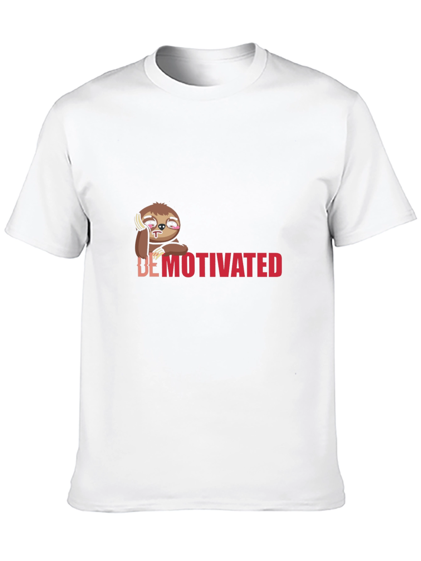 Demotivated Sloth T-Shirt Funny Lazy Graphic Tee