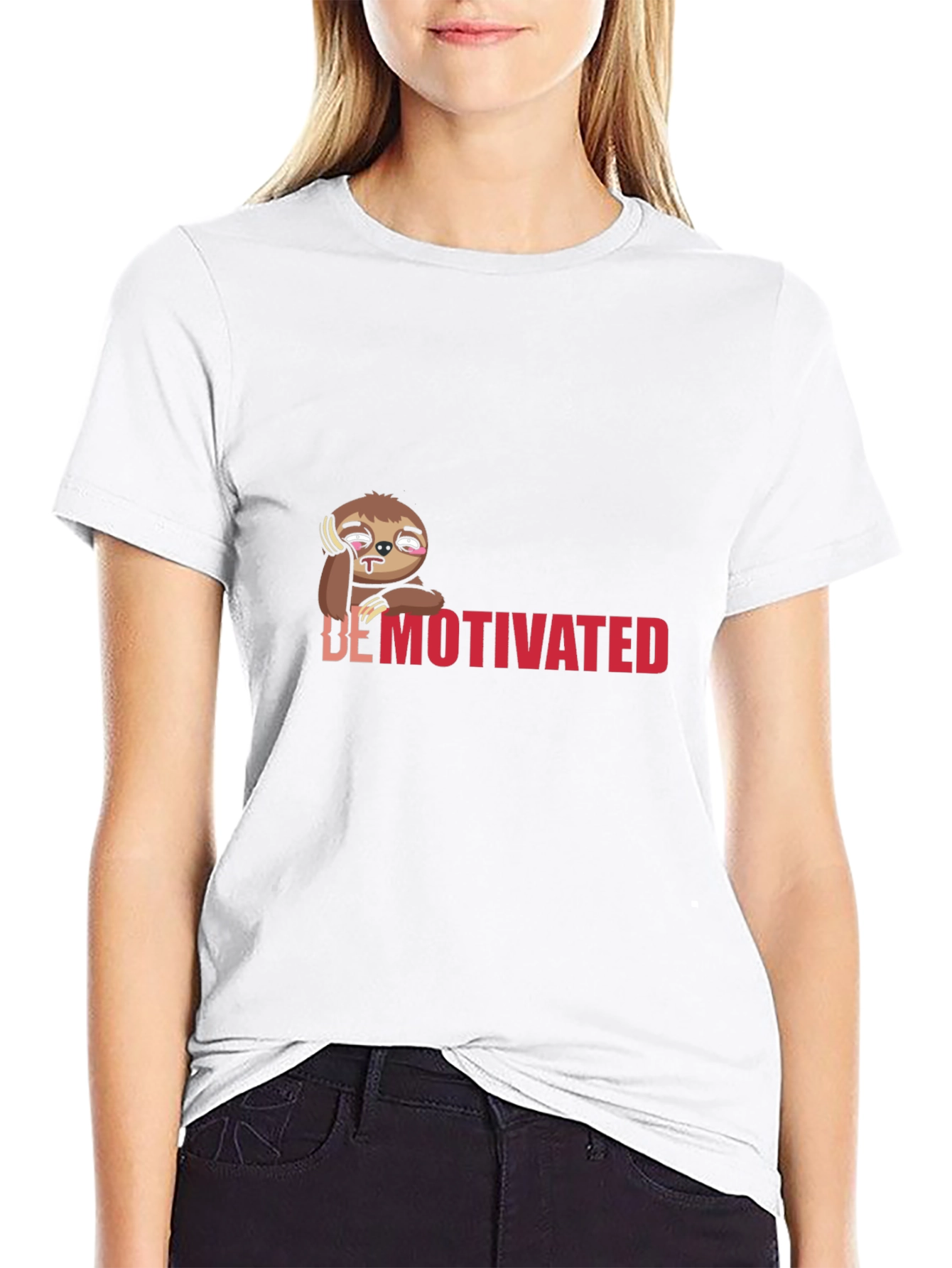 Demotivated Sloth T-Shirt Funny Lazy Graphic Tee