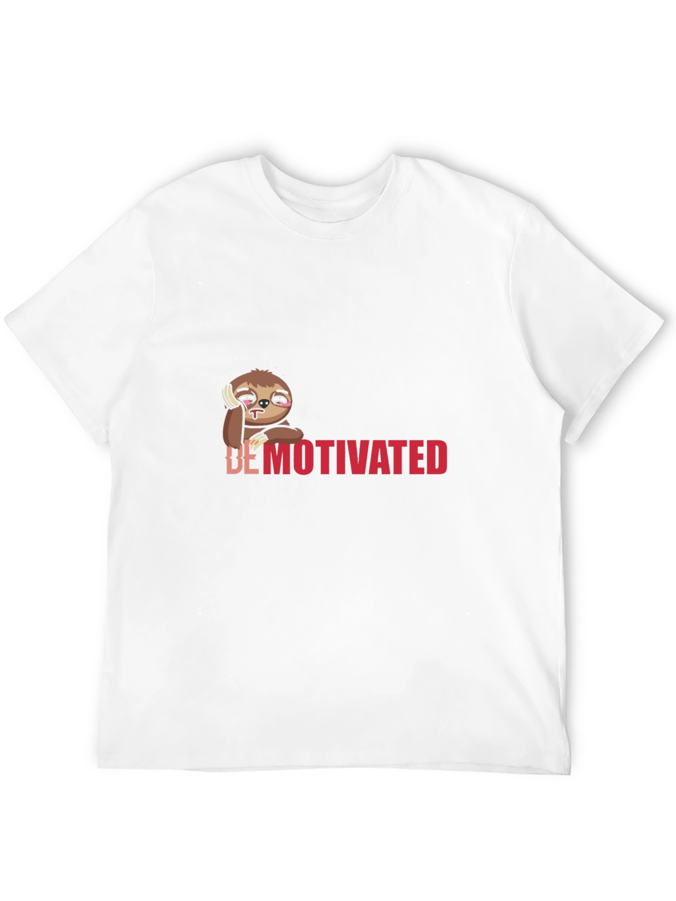 Demotivated Sloth T-Shirt Funny Lazy Graphic Tee