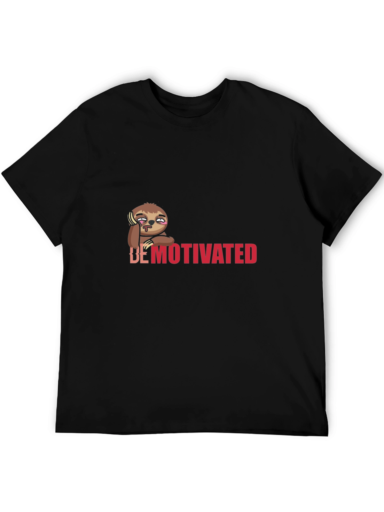 Demotivated Sloth T-Shirt Funny Lazy Graphic Tee