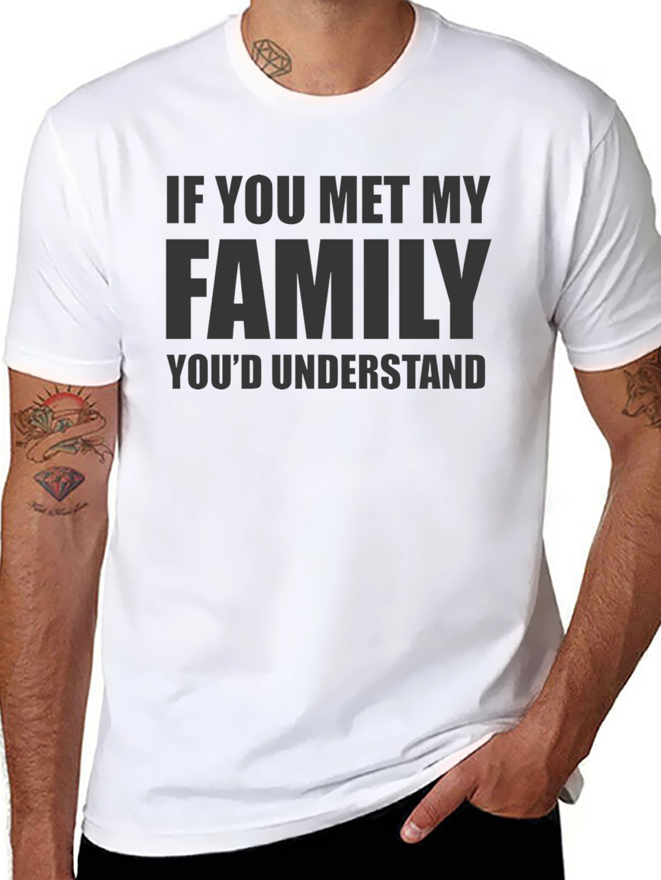 Family Humor Graphic Tee - Soft Cotton Blend