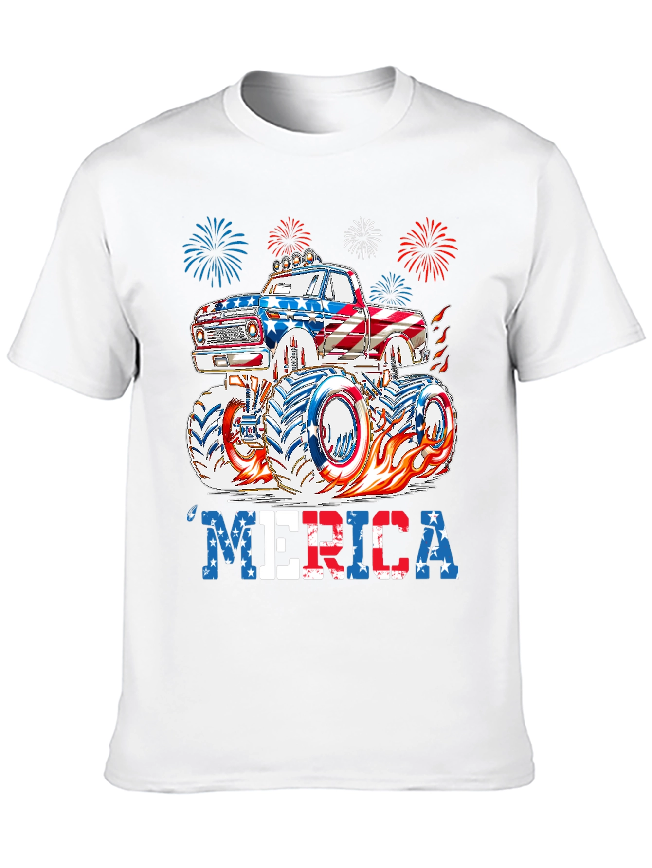 Patriotic Monster Truck Graphic Tee