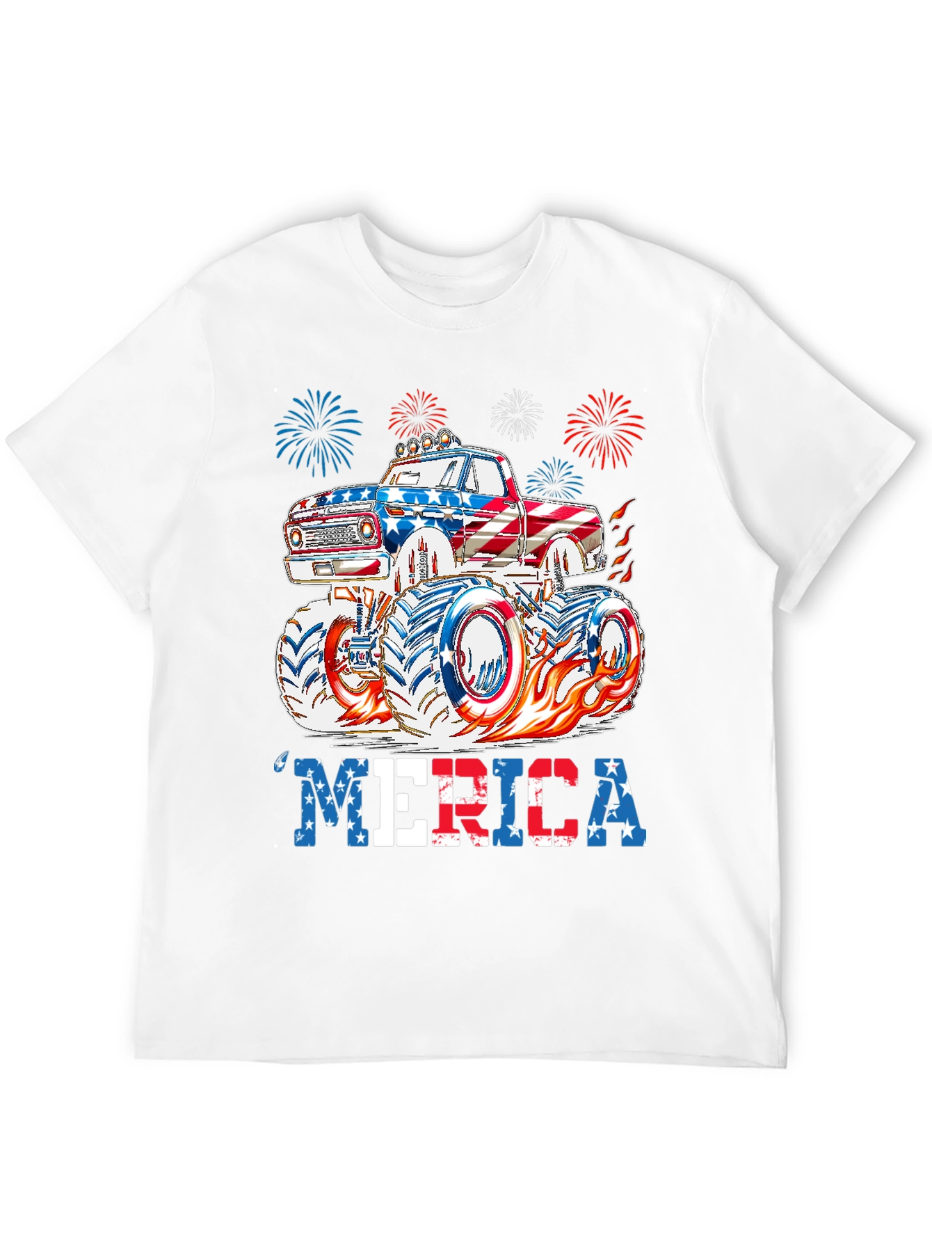 Patriotic Monster Truck Graphic Tee