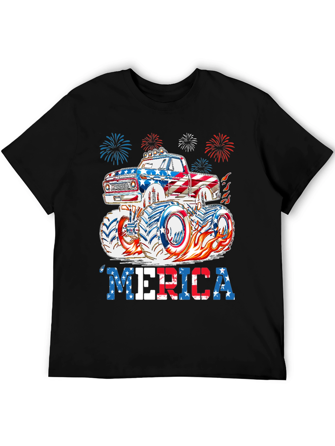 Patriotic Monster Truck Graphic Tee
