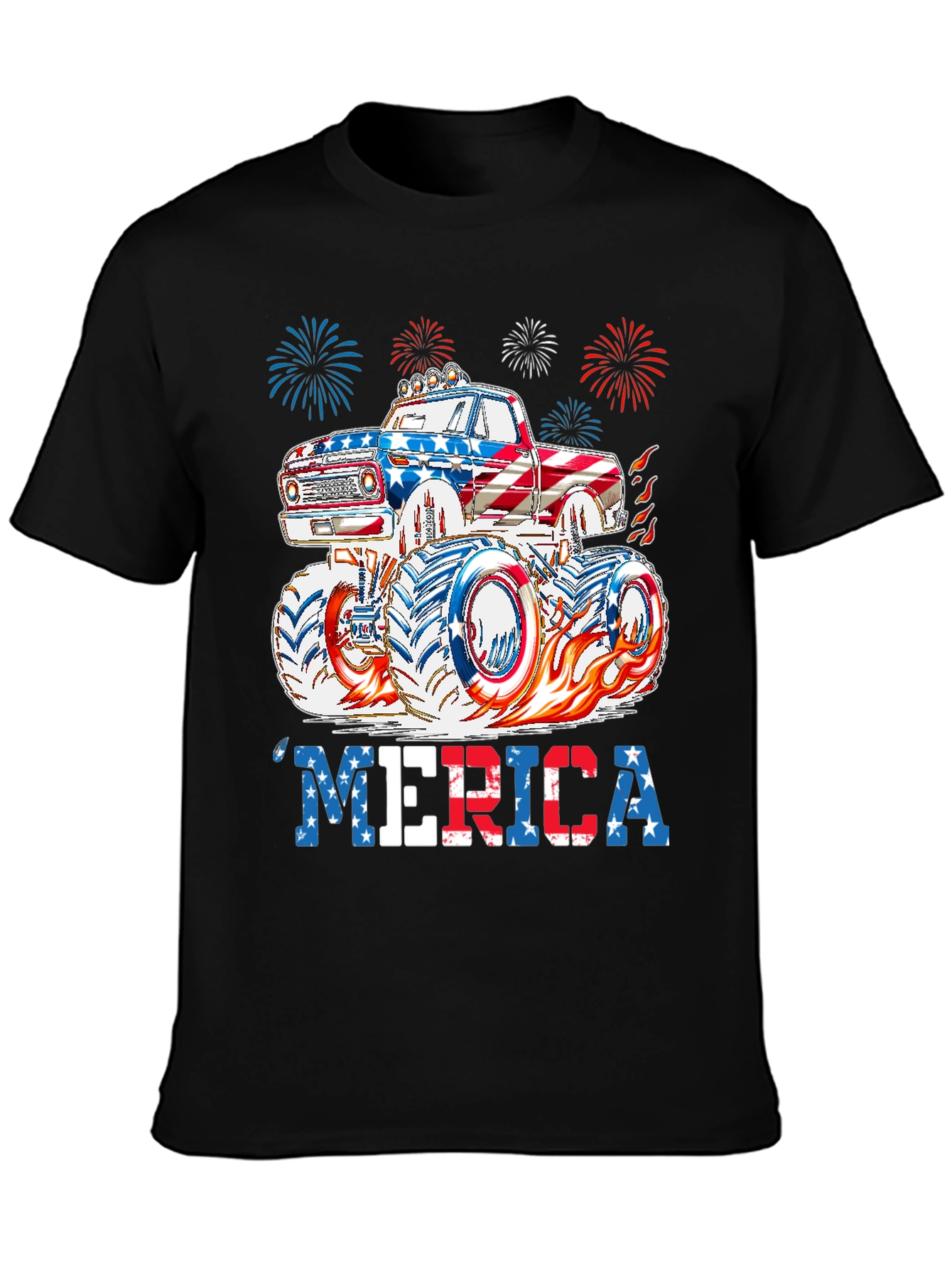 Patriotic Monster Truck Graphic Tee