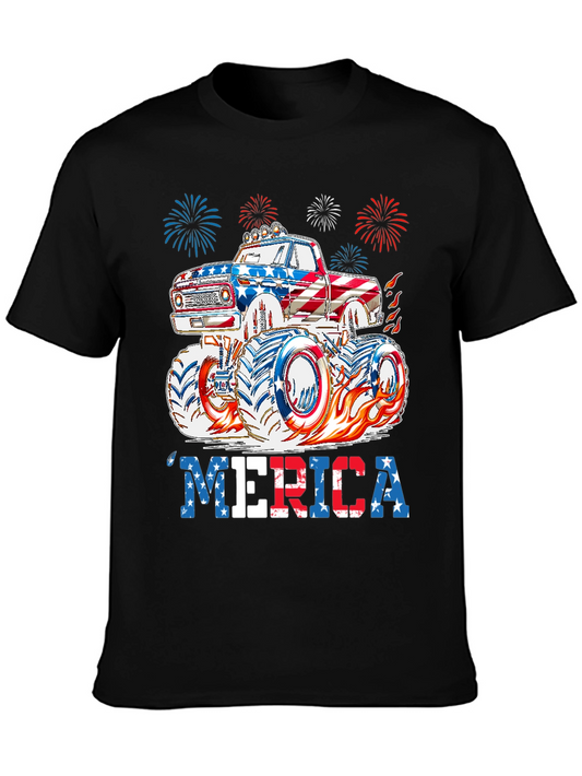 Patriotic Monster Truck Graphic Tee