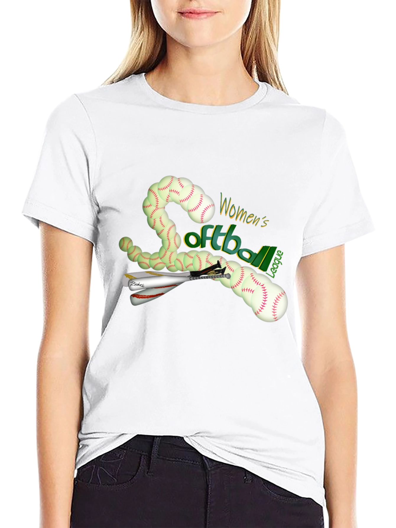 Womens Softball League Graphic Tee